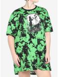 The Nightmare Before Christmas Green Tie-Dye Girls Dorm Shirt Plus Size, , hi-res