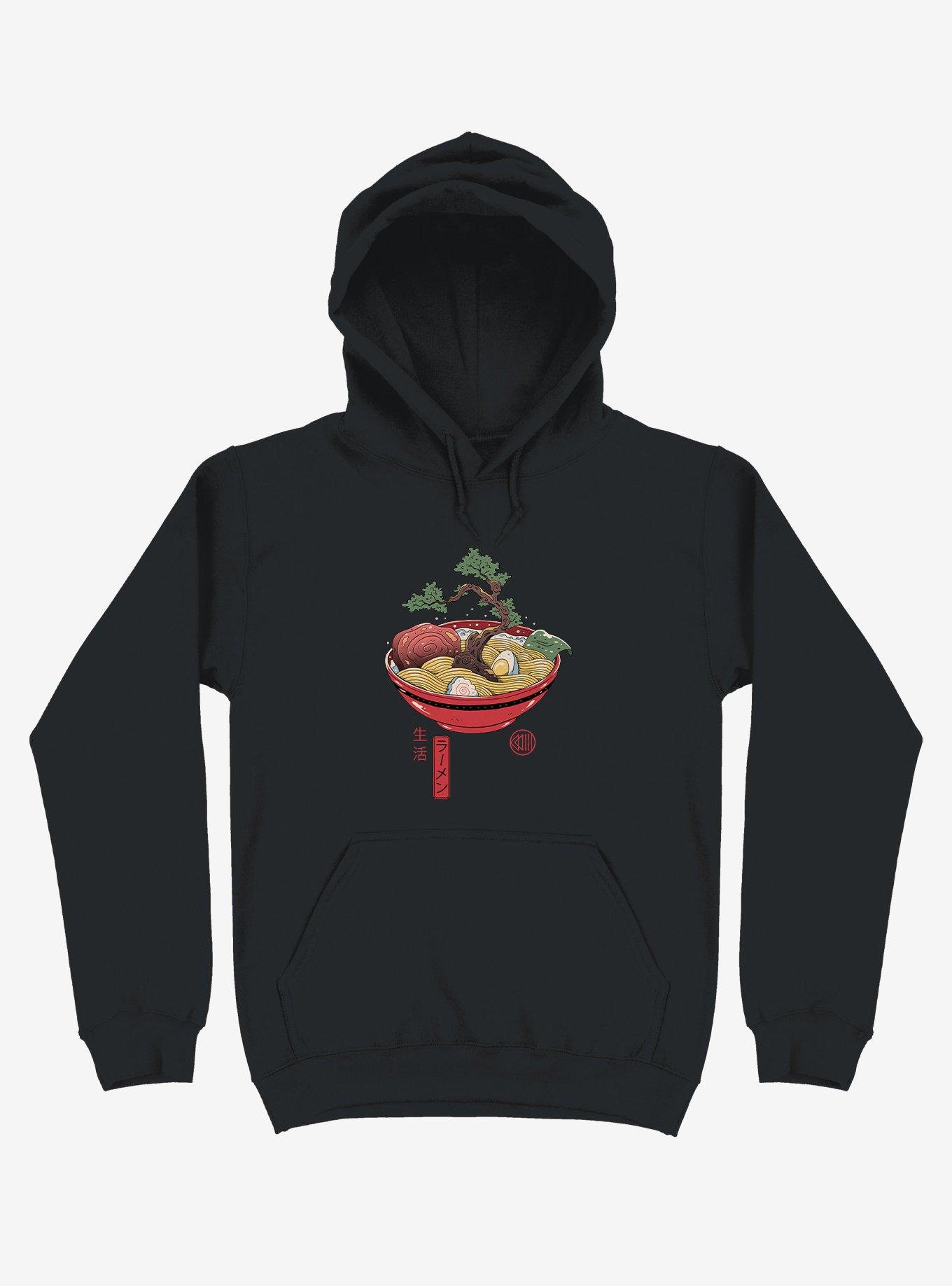 Bonsai Ramen Black Hoodie, BLACK, hi-res