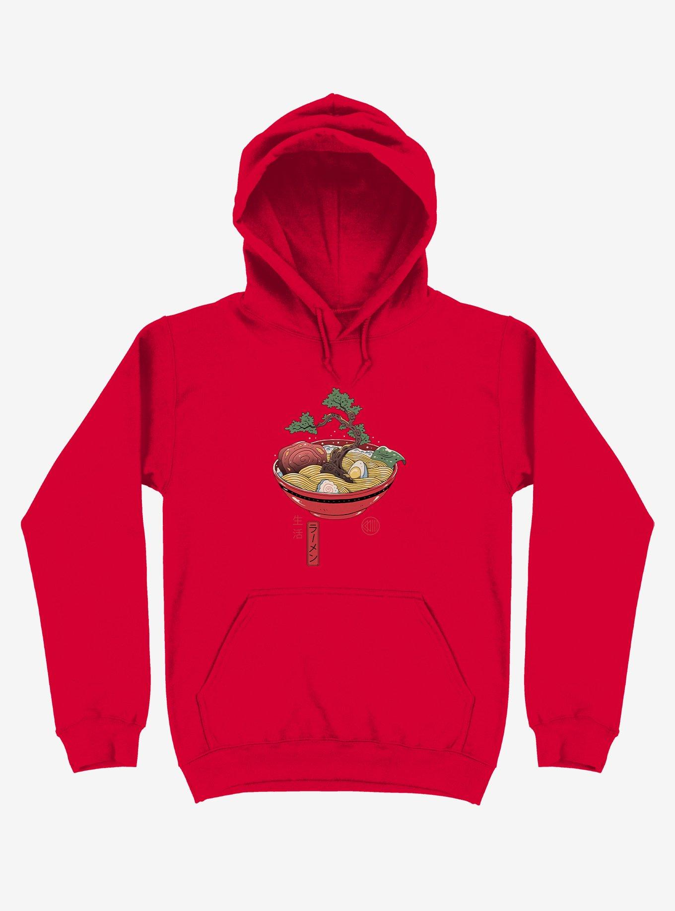 Bonsai Ramen Red Hoodie, RED, hi-res