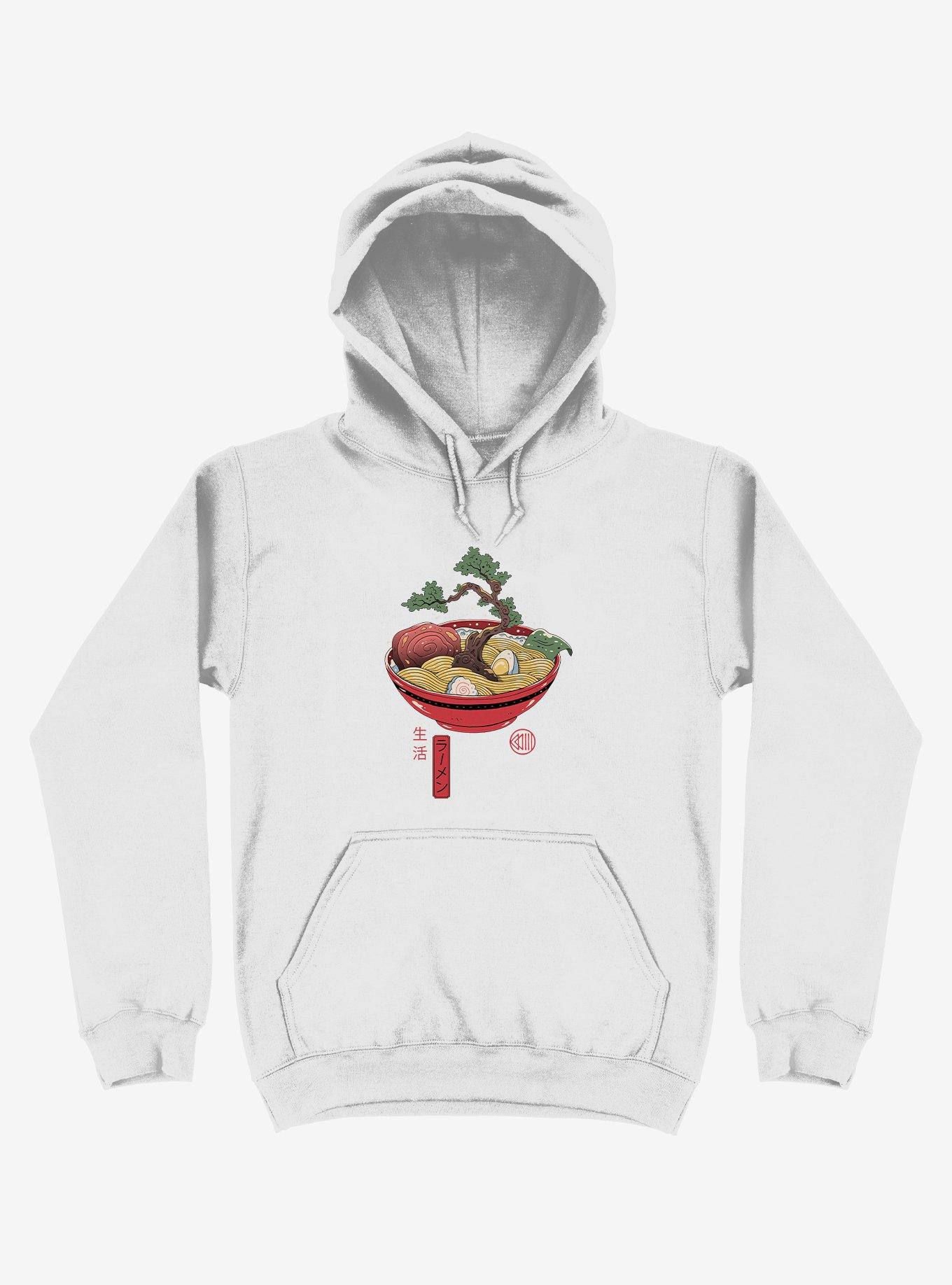 Bonsai Ramen White Hoodie, WHITE, hi-res