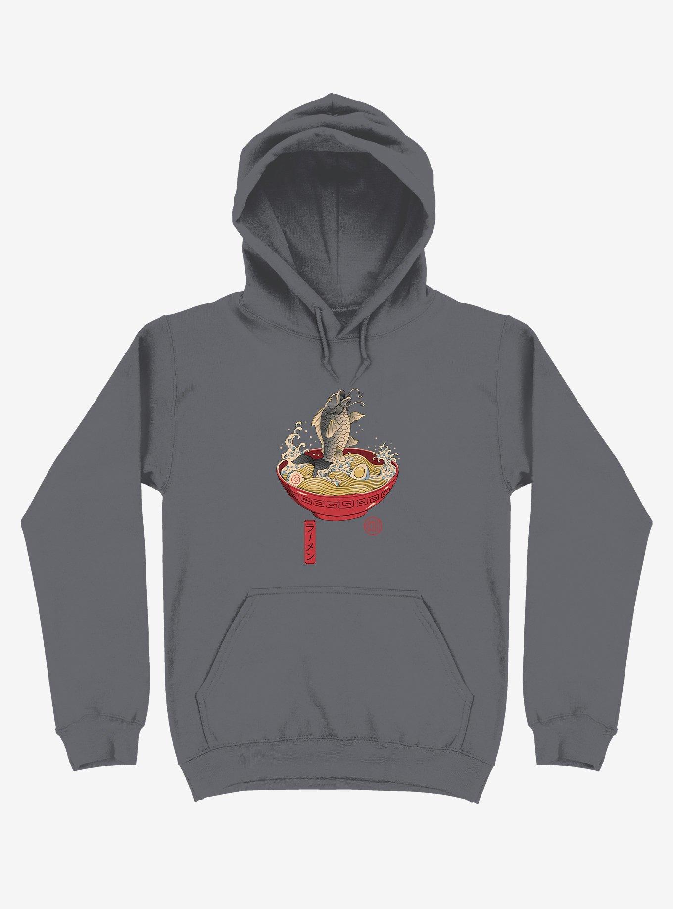 Fish Ramen Asphalt Grey Hoodie, ASPHALT, hi-res