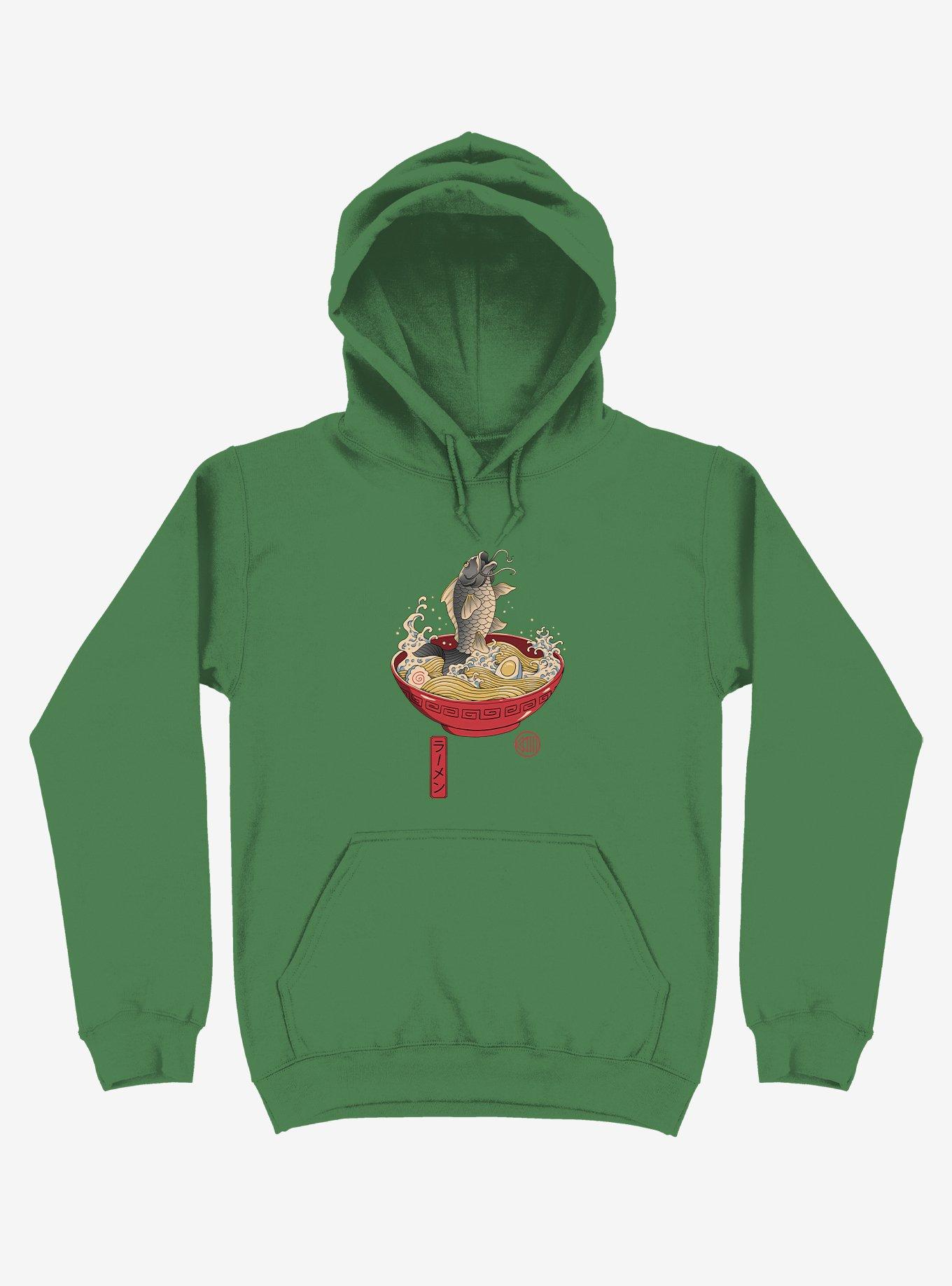 Fish Ramen Kelly Green Hoodie, KELLY GREEN, hi-res