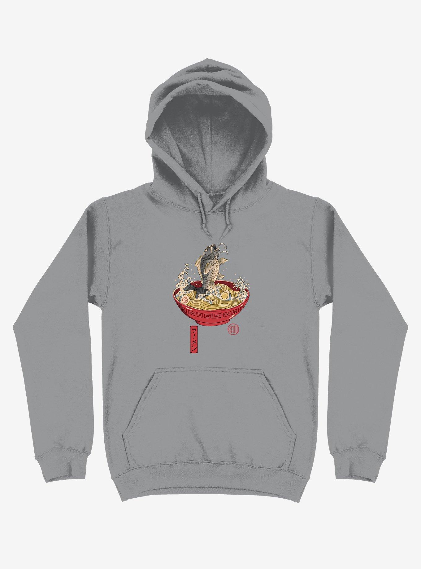 Fish Ramen Silver Hoodie