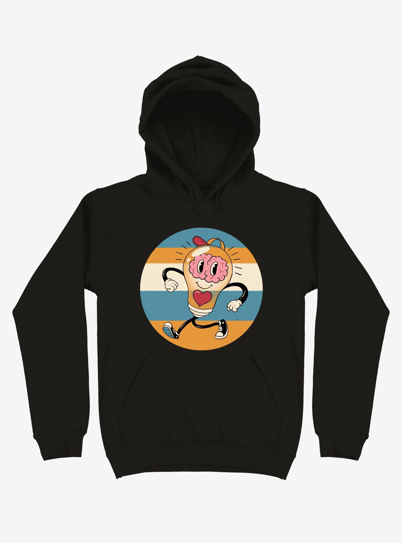 Happy Within Light Bulb Black Hoodie, , hi-res