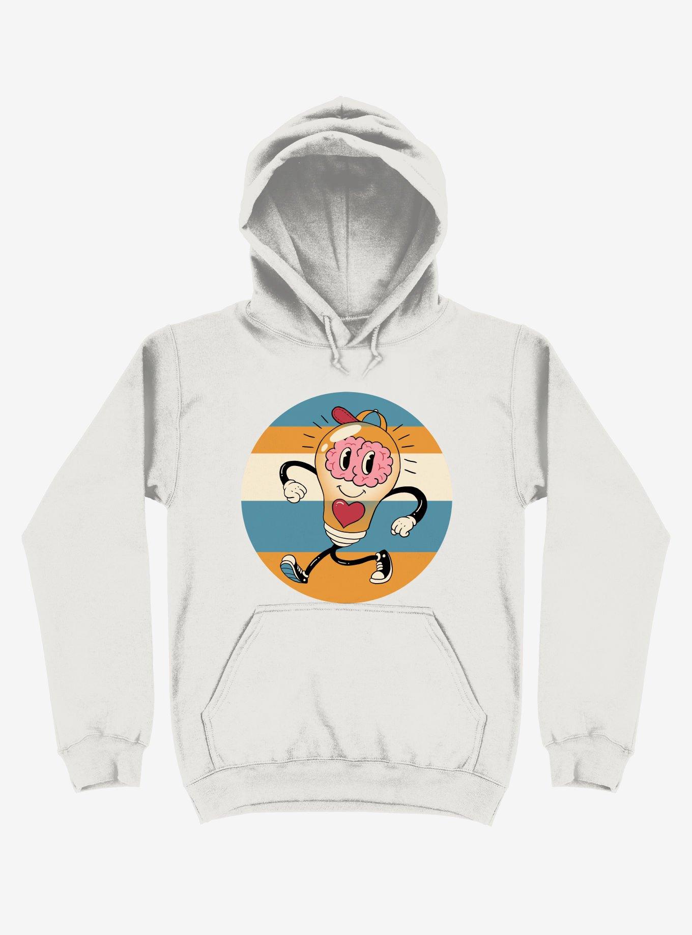 Happy Within Light Bulb White Hoodie, , hi-res