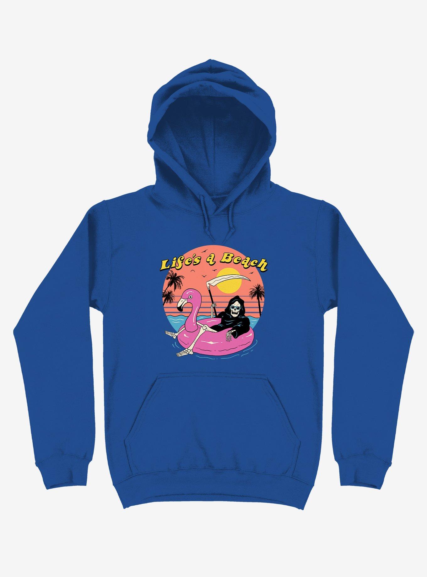 Life's A Beach! Grim Reaper Royal Blue Hoodie, , hi-res