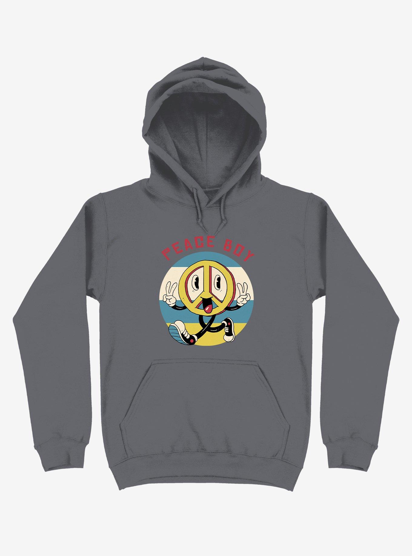 Peace Maker Peace Boy Asphalt Grey Hoodie, , hi-res