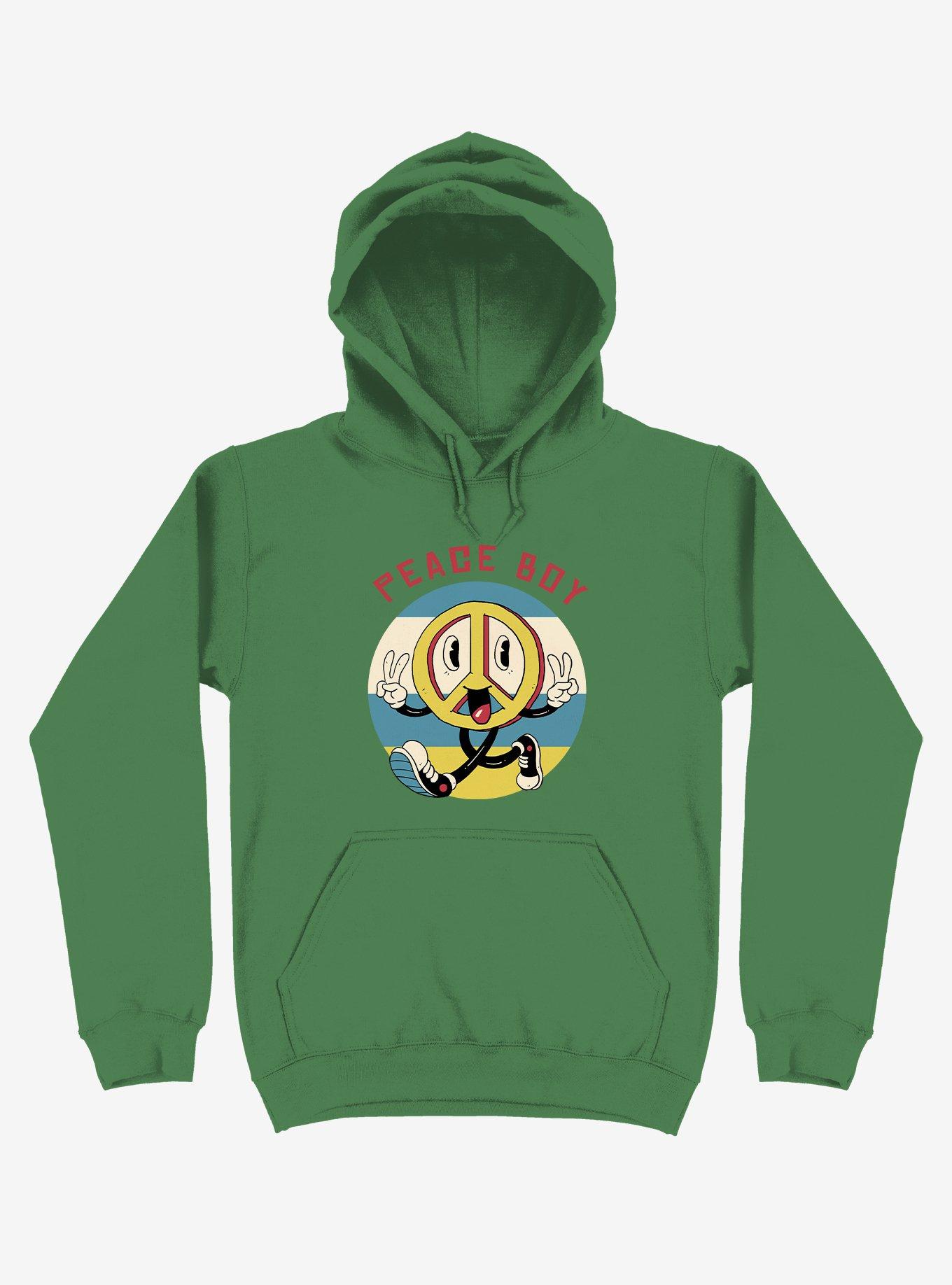 Peace Maker Boy Kelly Green Hoodie