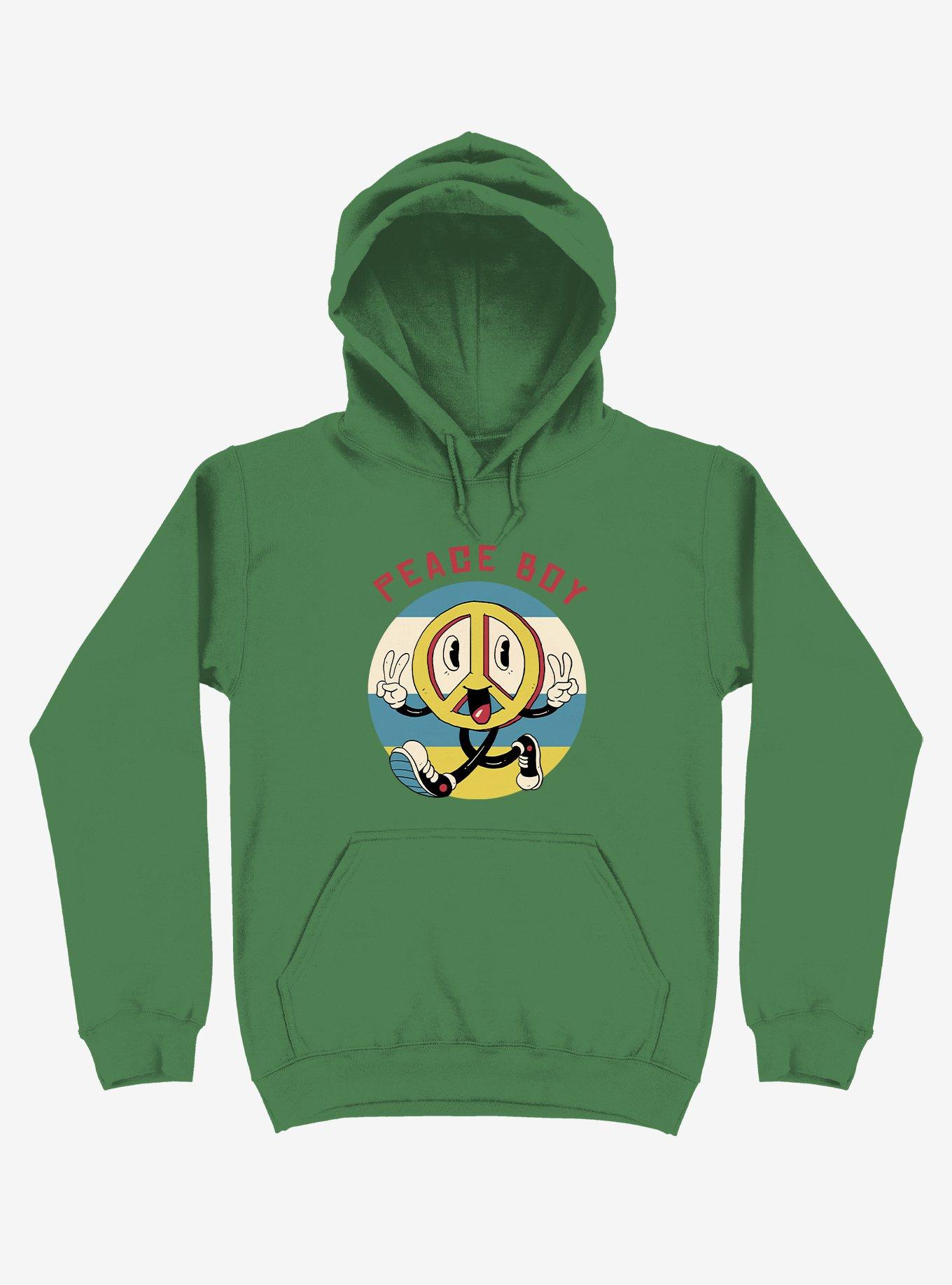 Peace Maker Peace Boy Kelly Green Hoodie, , hi-res