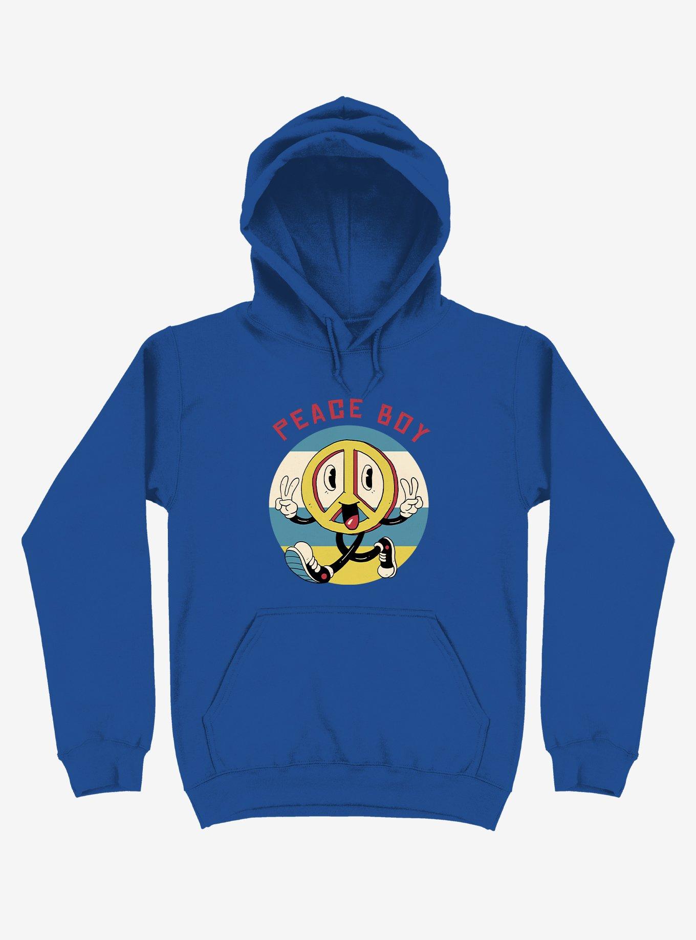 Peace Maker Peace Boy Royal Blue Hoodie, ROYAL, hi-res