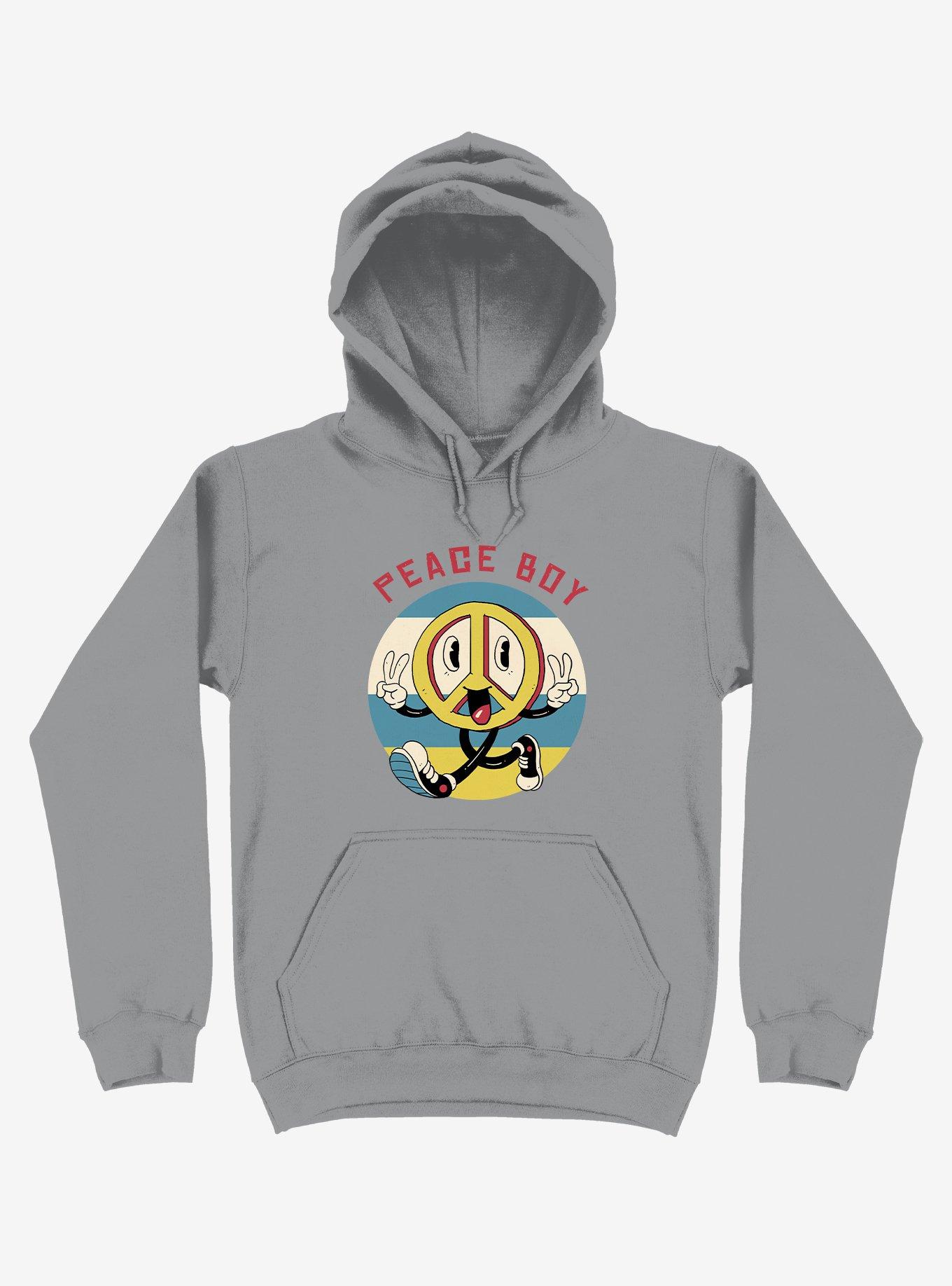 Peace Maker Peace Boy Silver Hoodie, , hi-res