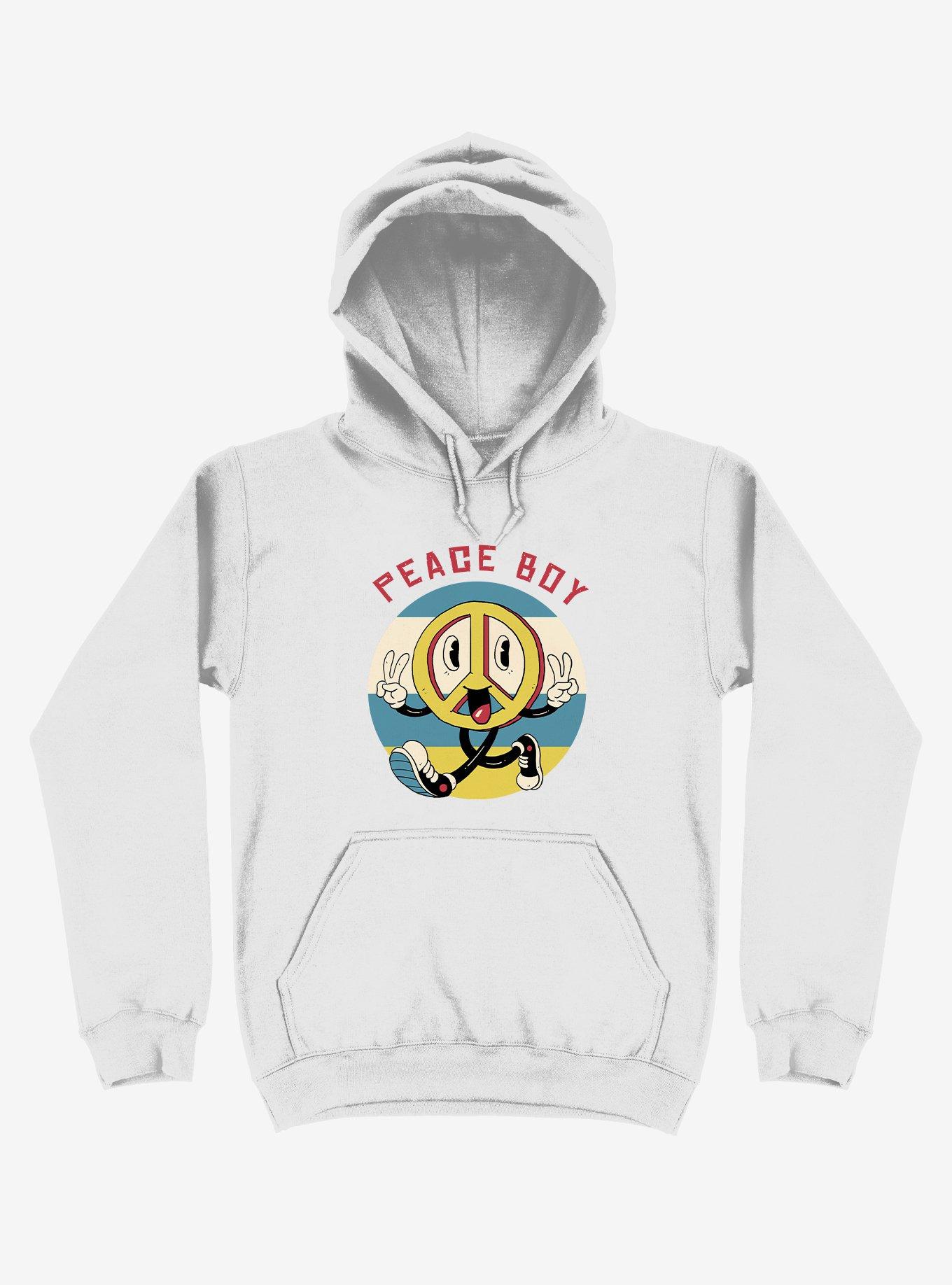 Peace Maker Boy White Hoodie