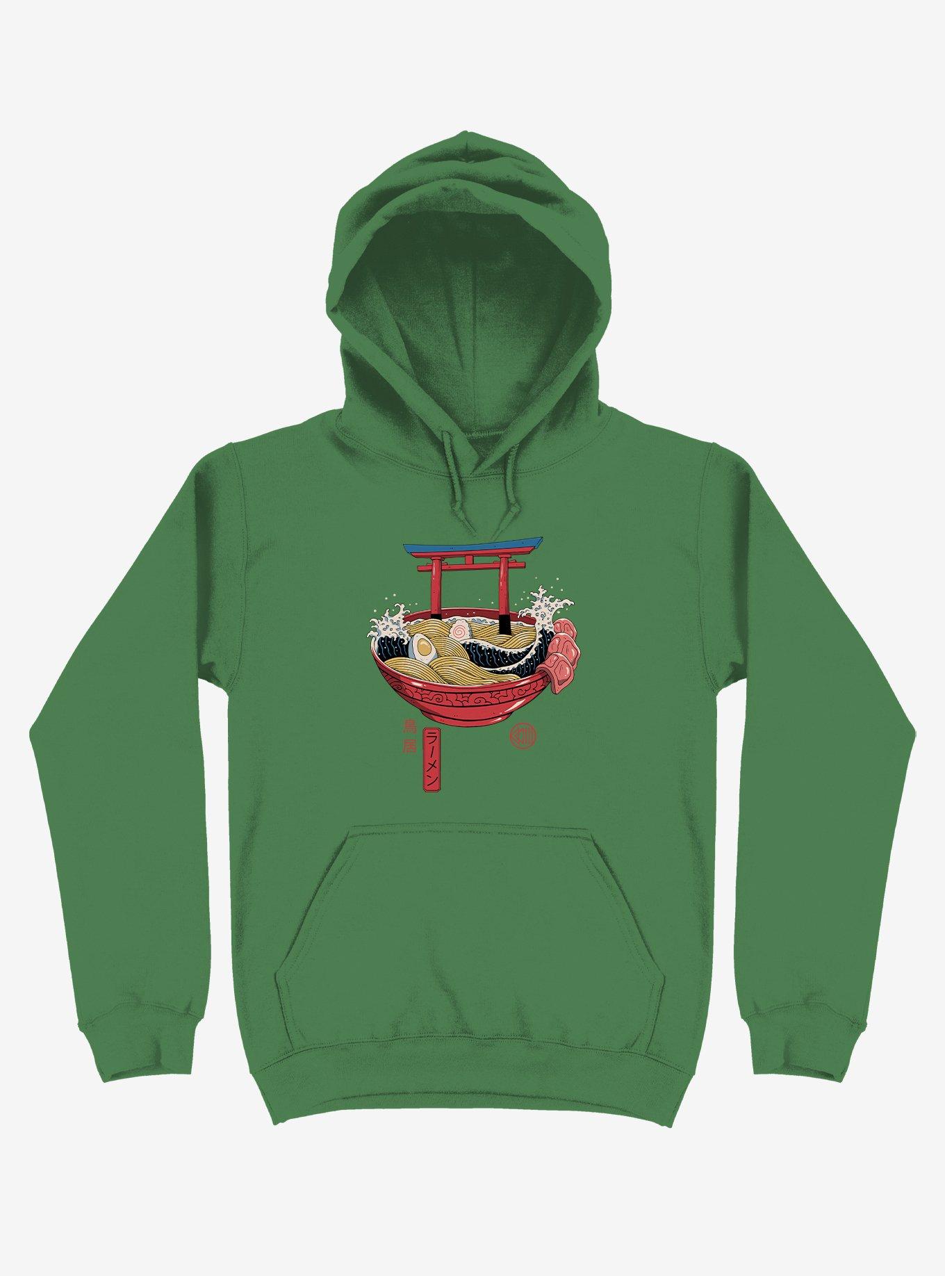 Sacred Ramen Ocean Kelly Green Hoodie, , hi-res
