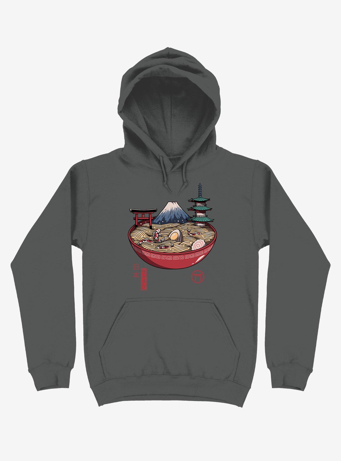 Japanese Ramen Asphalt Grey Hoodie, , hi-res