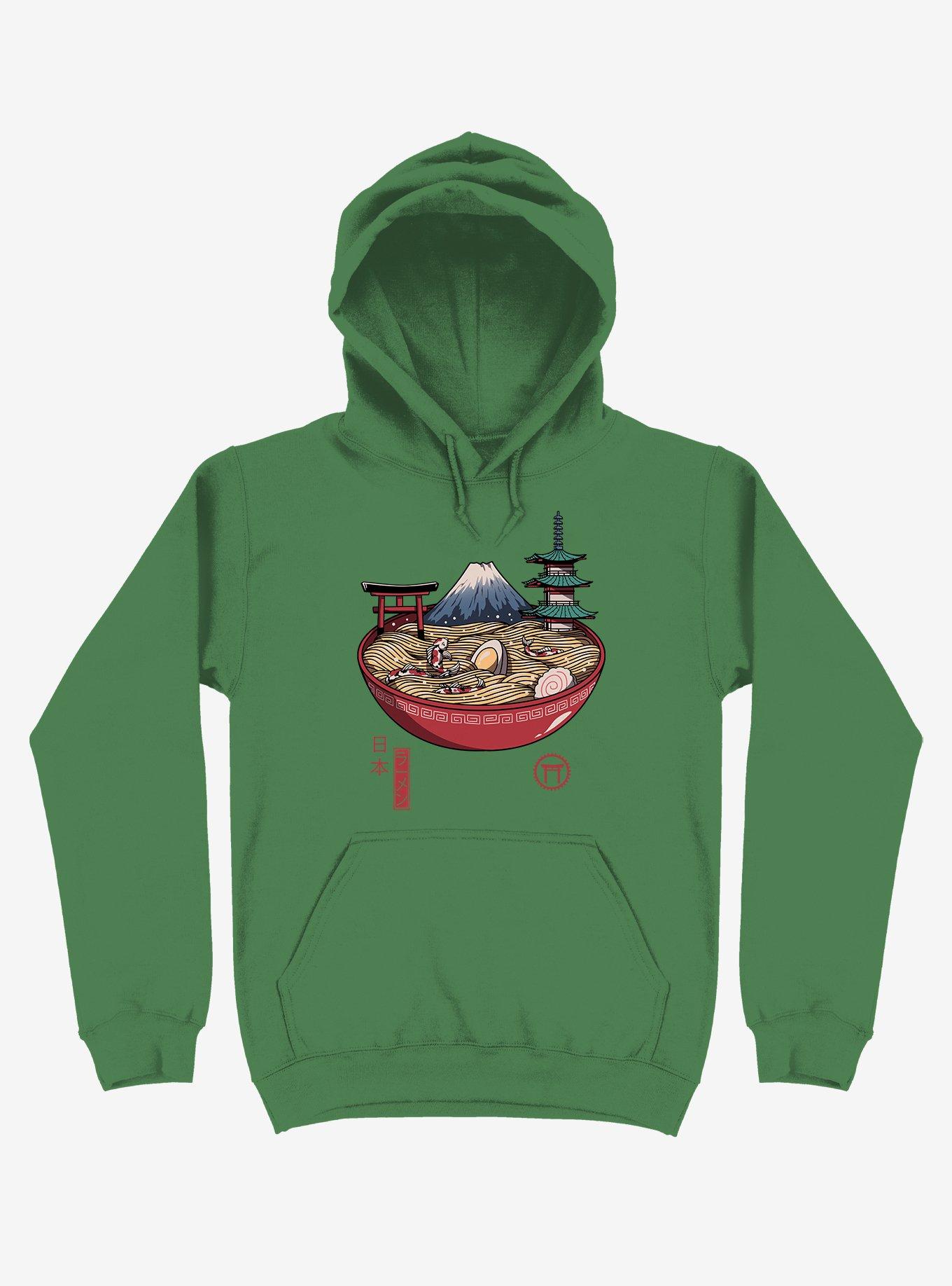 Japanese Ramen Kelly Green Hoodie, KELLY GREEN, hi-res