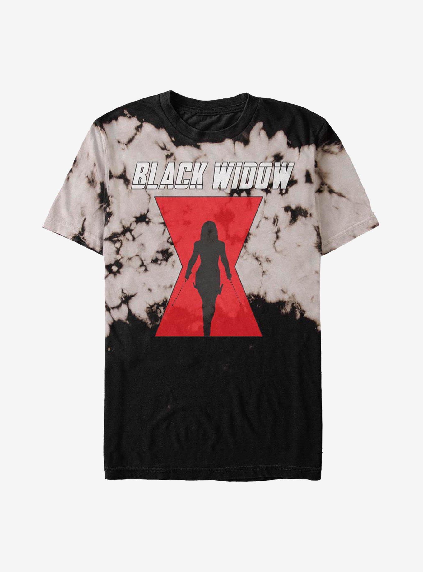 Marvel Black Widow Logo Wash T-Shirt, BLACK, hi-res