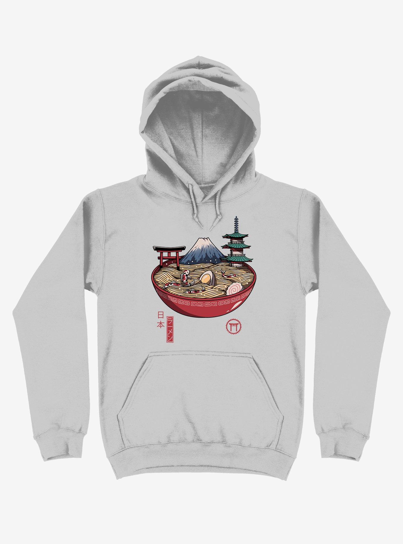 Japanese Ramen Silver Hoodie, SILVER, hi-res