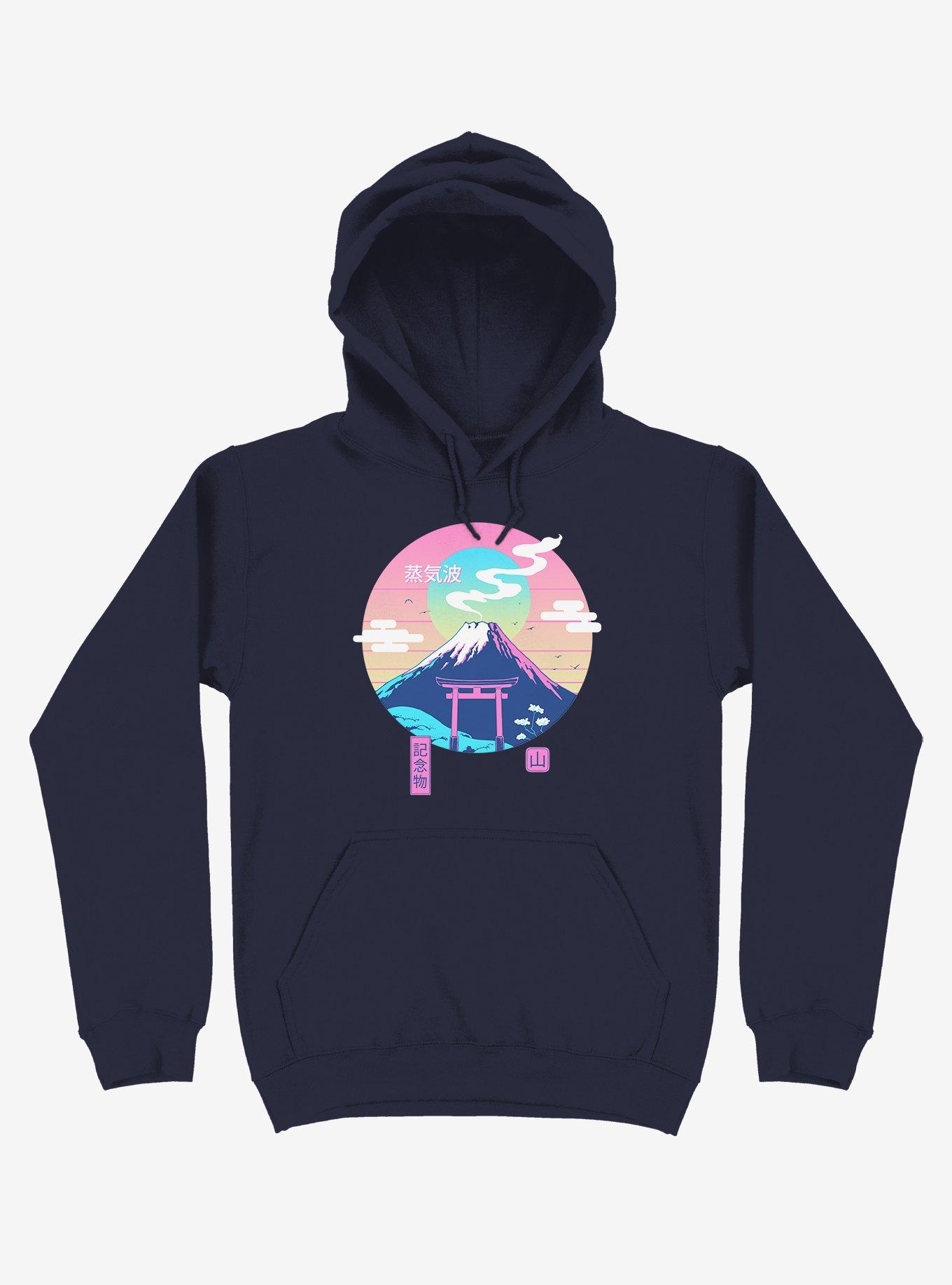 Fuji Wave Navy Blue Hoodie, , hi-res
