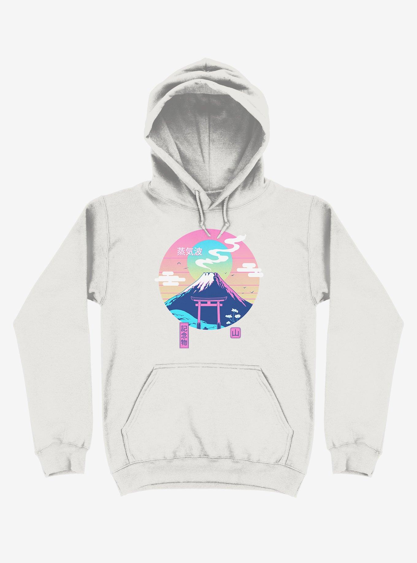 Fuji Wave White Hoodie, WHITE, hi-res