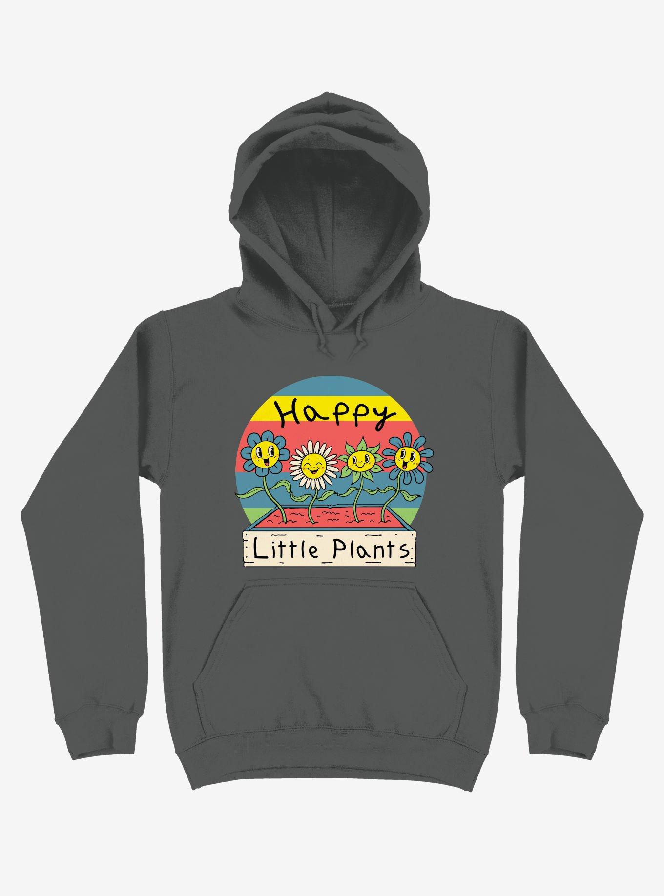 Happy Little Plants Asphalt Grey Hoodie, ASPHALT, hi-res