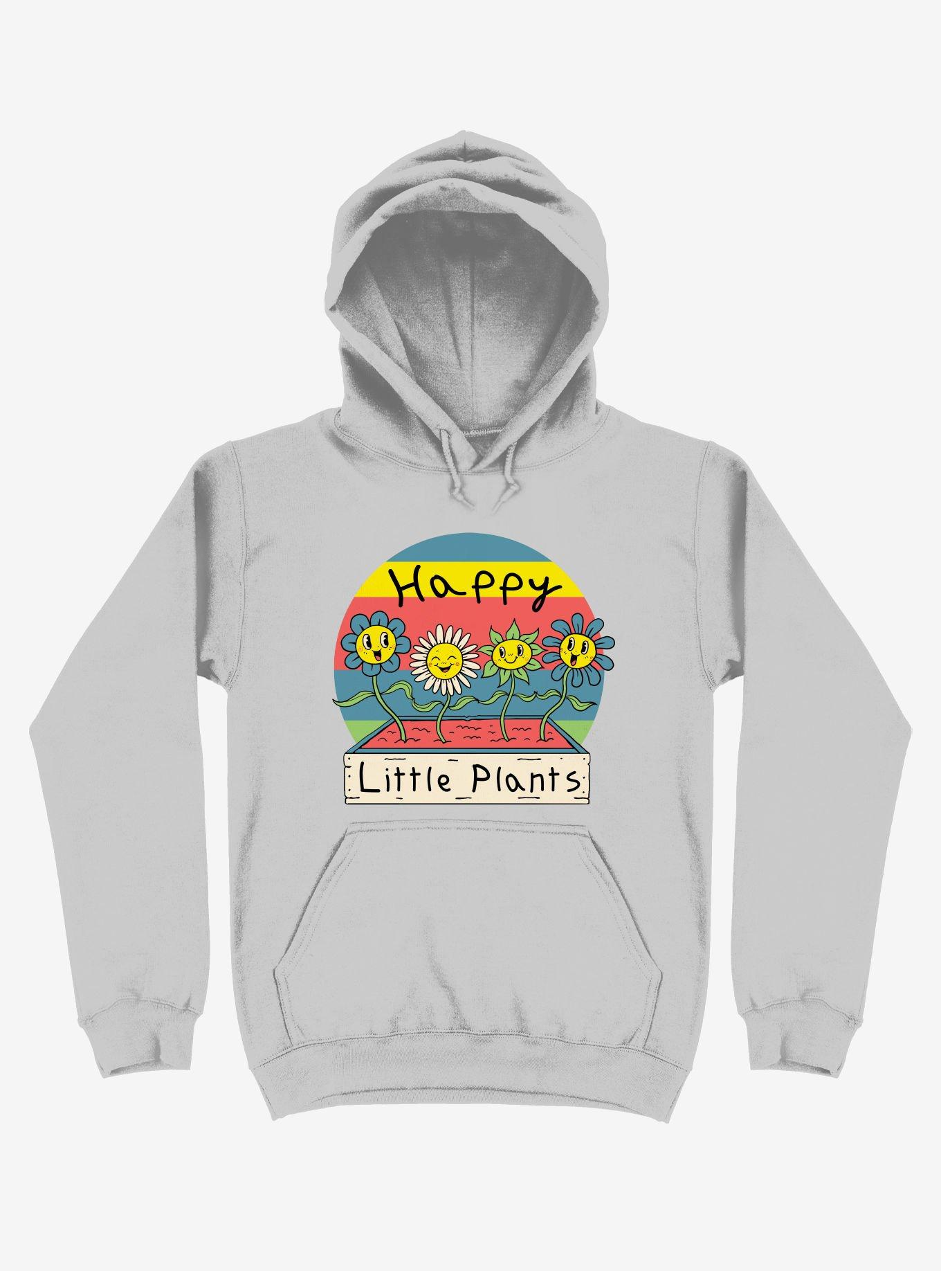 Happy Little Plants Silver Hoodie, , hi-res