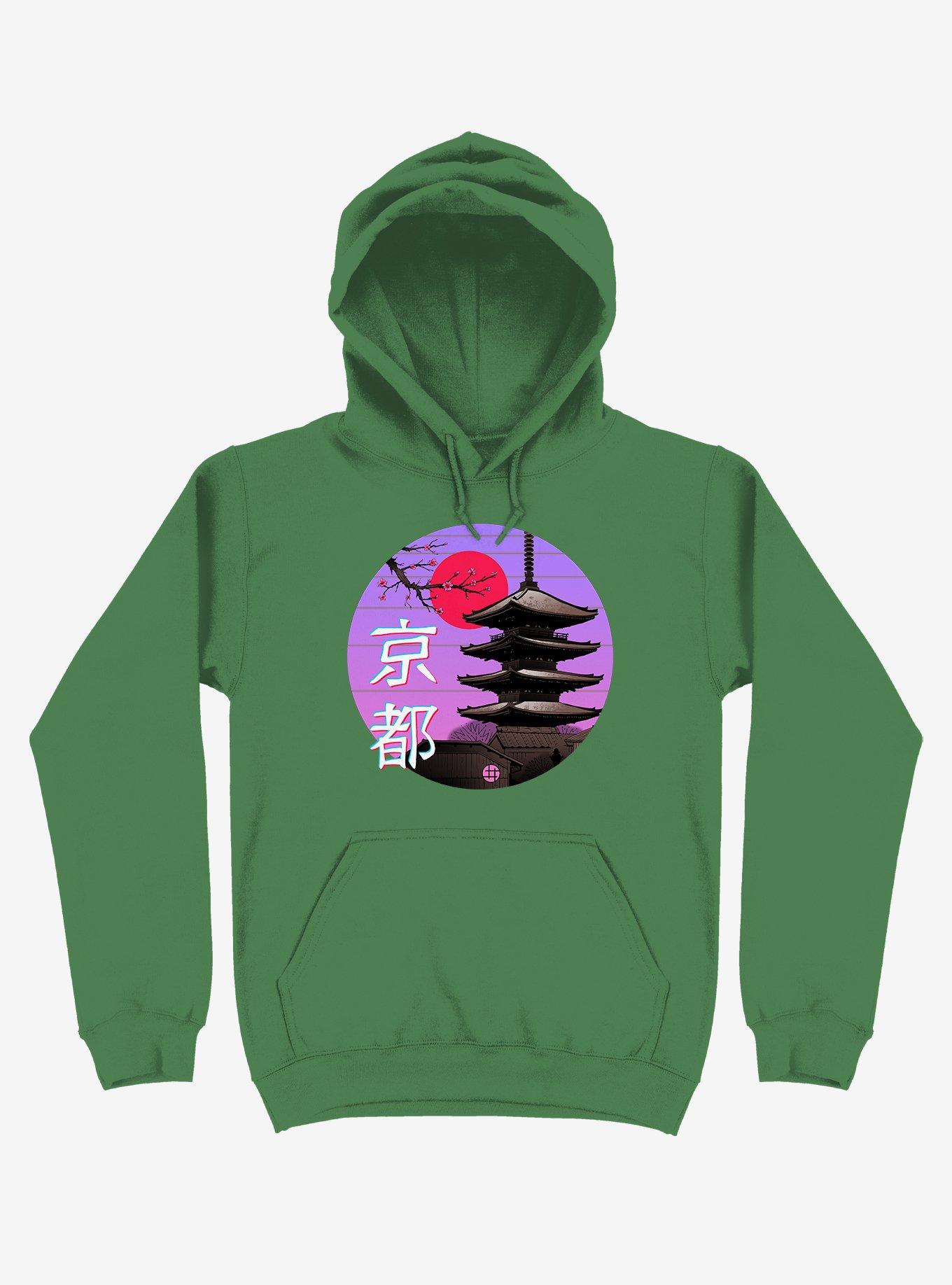 Kyoto Wave Kelly Green Hoodie, , hi-res