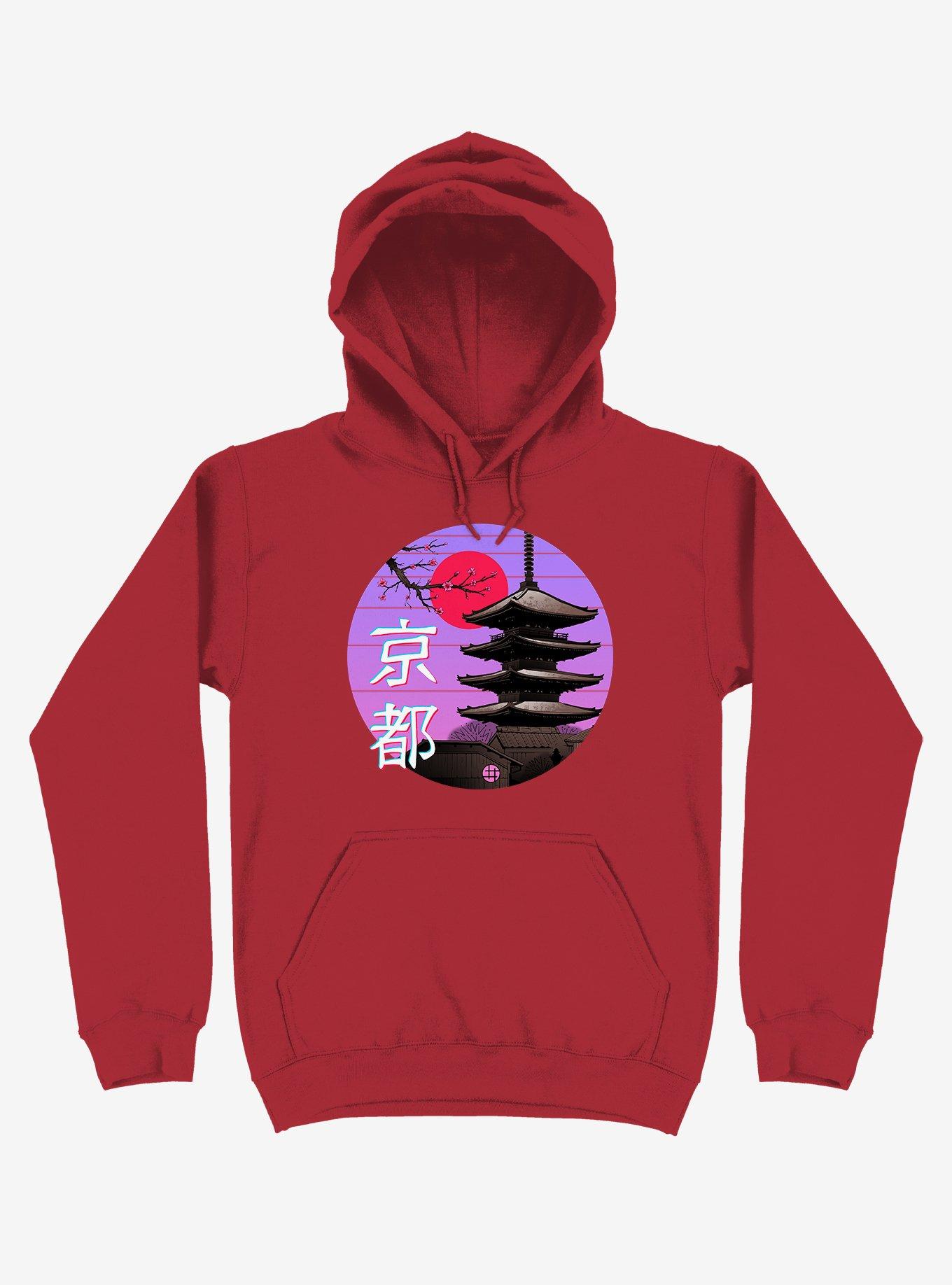 Kyoto Wave Red Hoodie