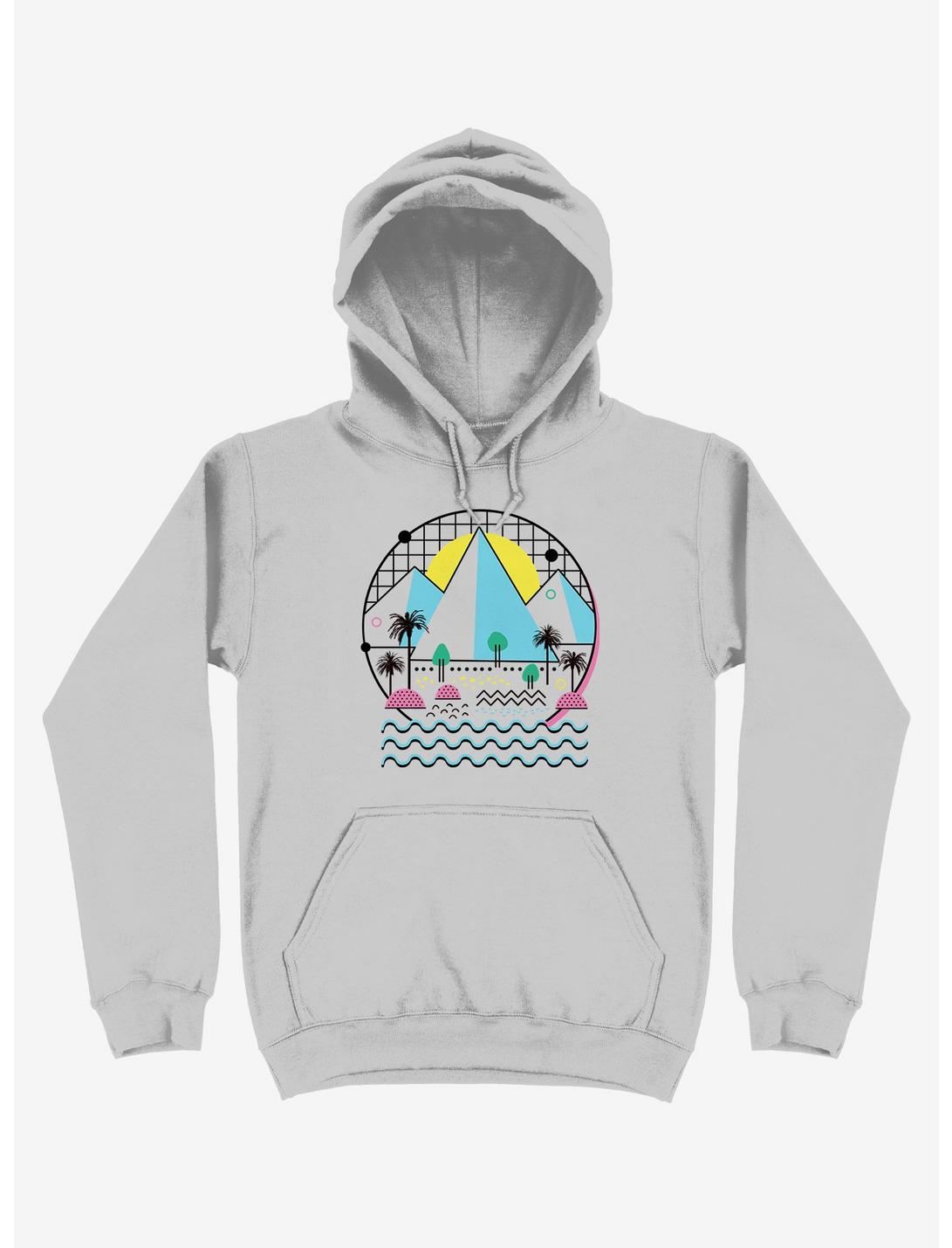 Land Of The Bold And Abstract Silver Hoodie, SILVER, hi-res