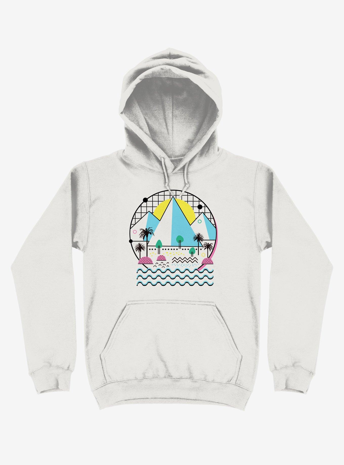 Land Of The Bold And Abstract White Hoodie, , hi-res