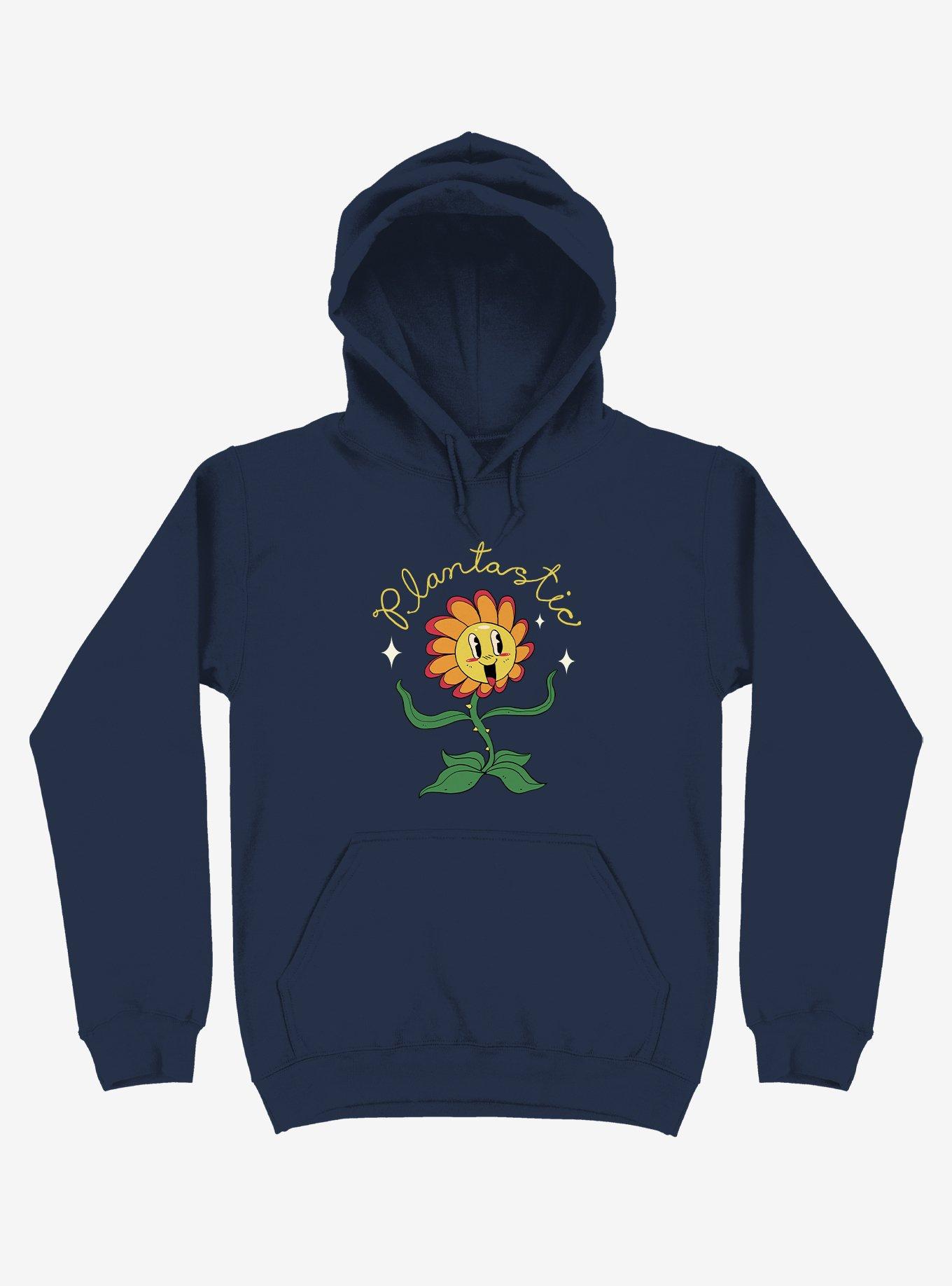 Plantastic Day! Navy Blue Hoodie, NAVY, hi-res