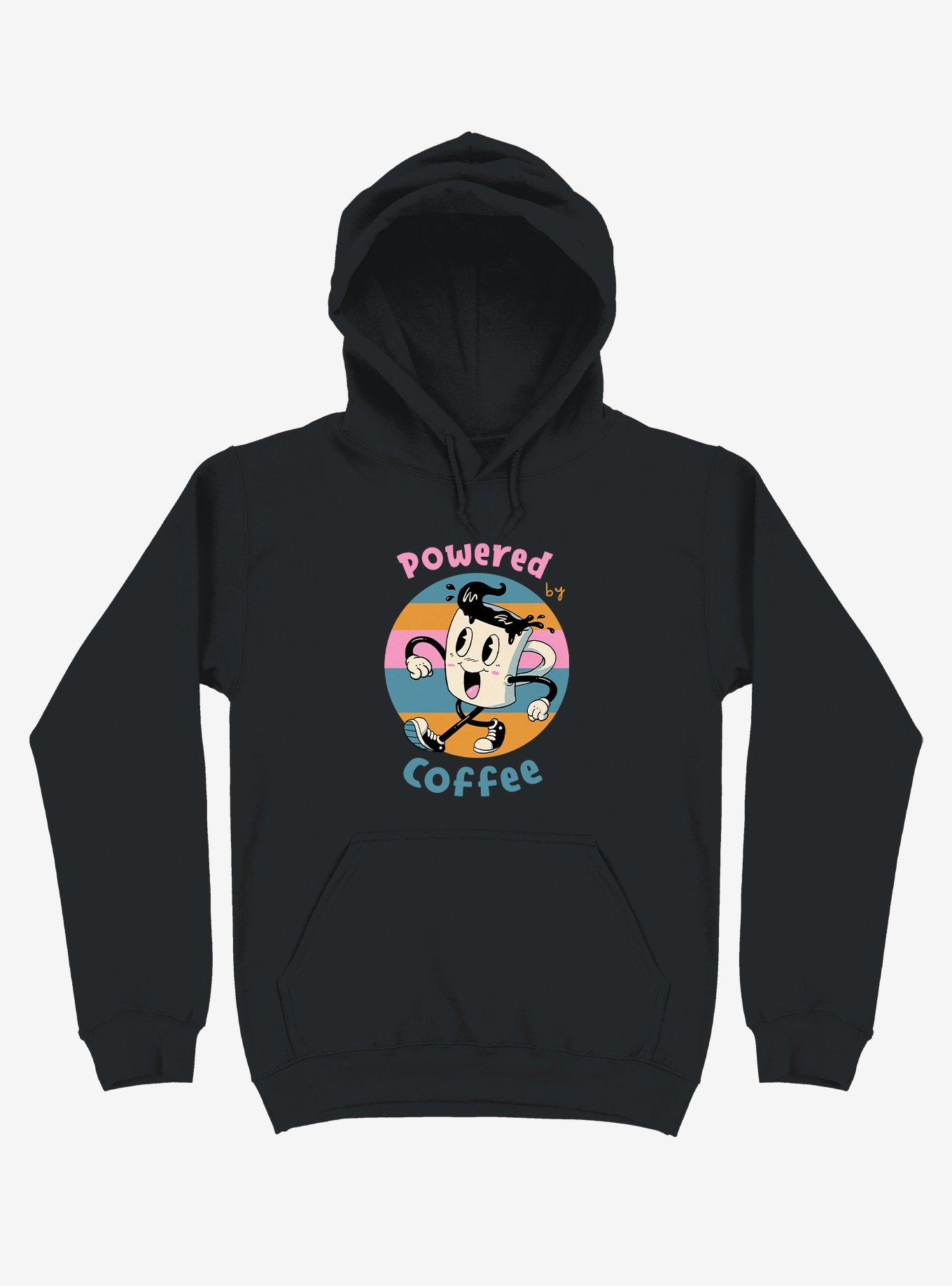 Powered By Coffee Black Hoodie, , hi-res
