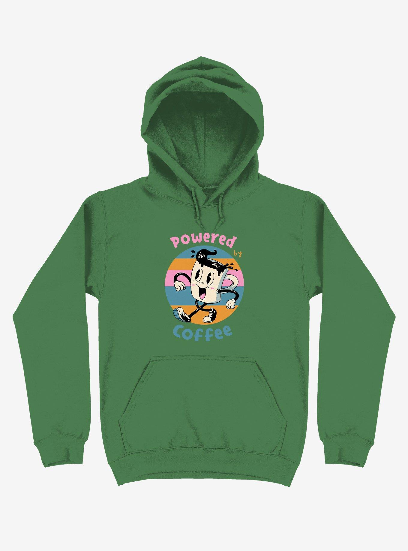 Powered By Coffee Kelly Green Hoodie, , hi-res