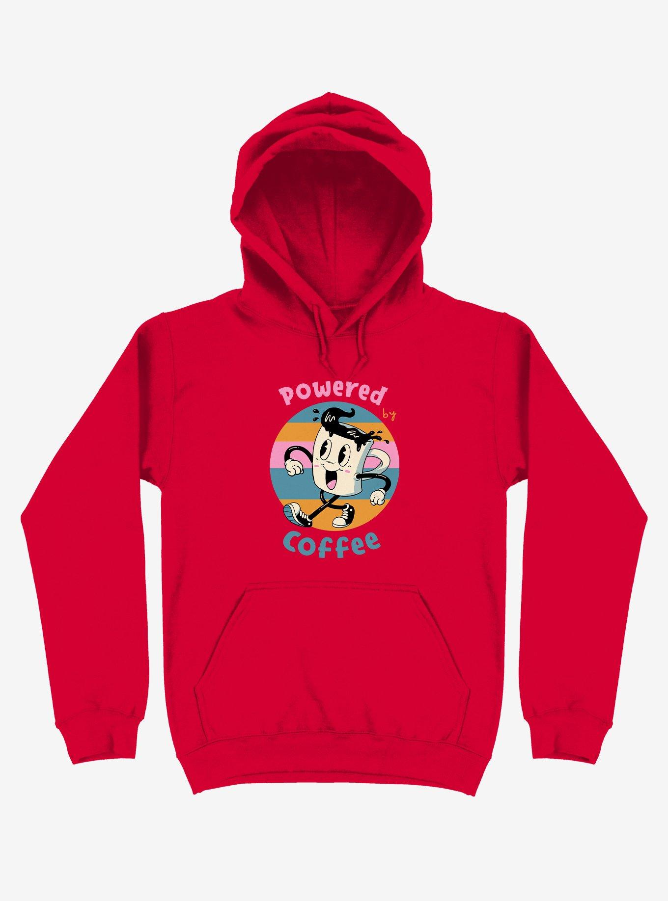 Powered By Coffee Red Hoodie, , hi-res