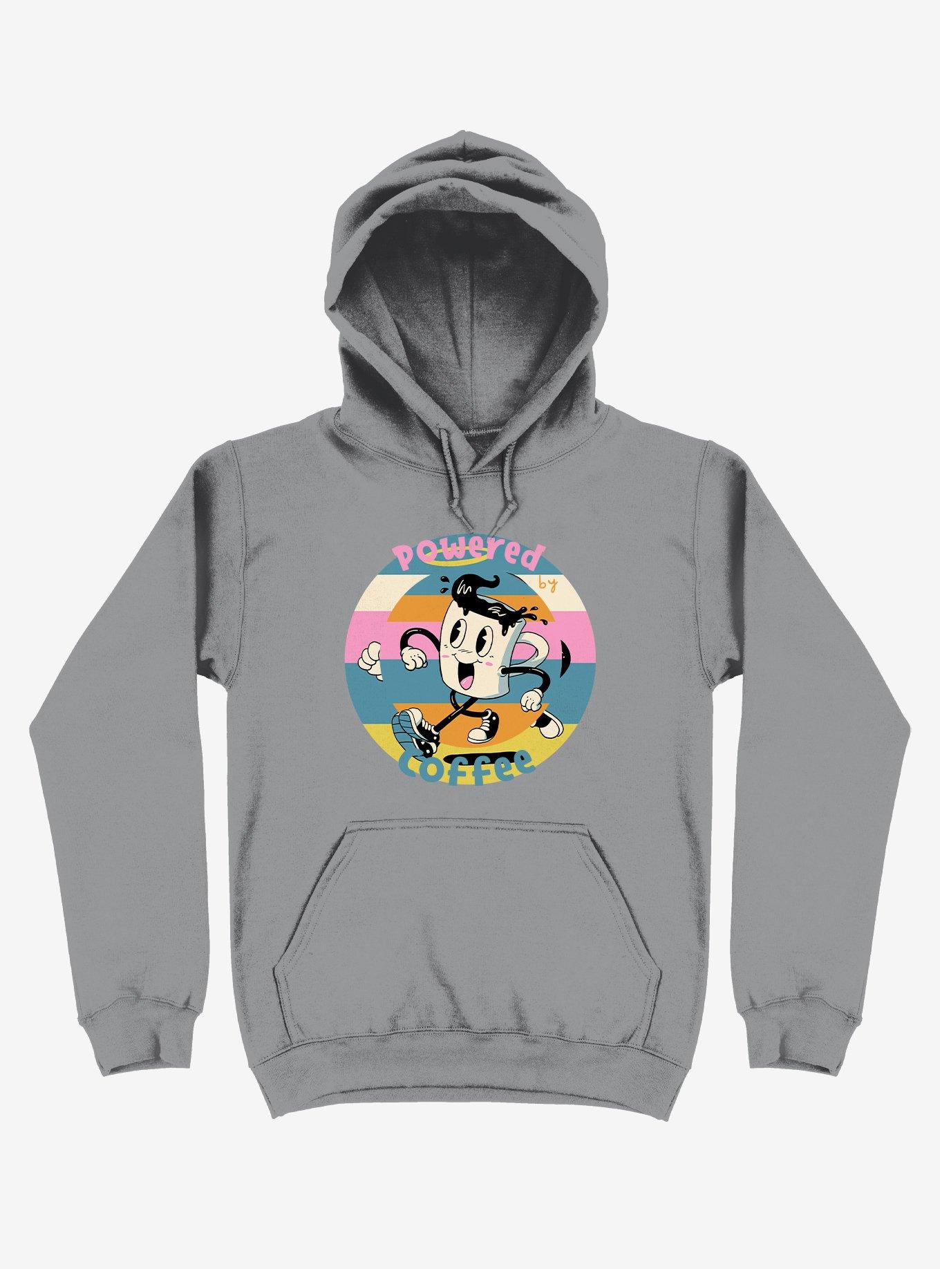 Powered By Coffee Silver Hoodie, , hi-res