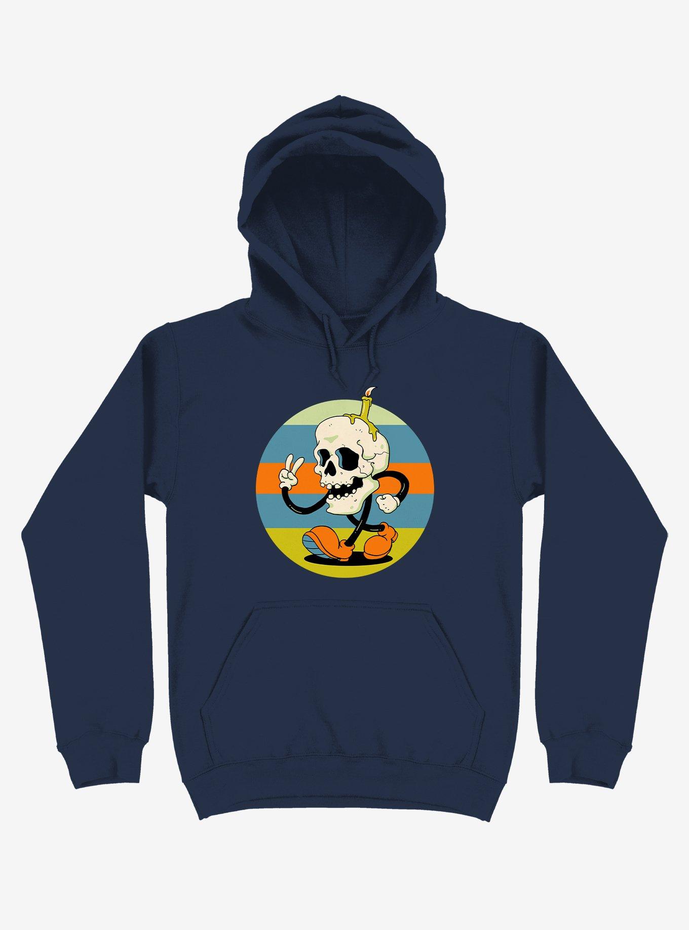 Skull Candle Boy Navy Blue Hoodie, , hi-res