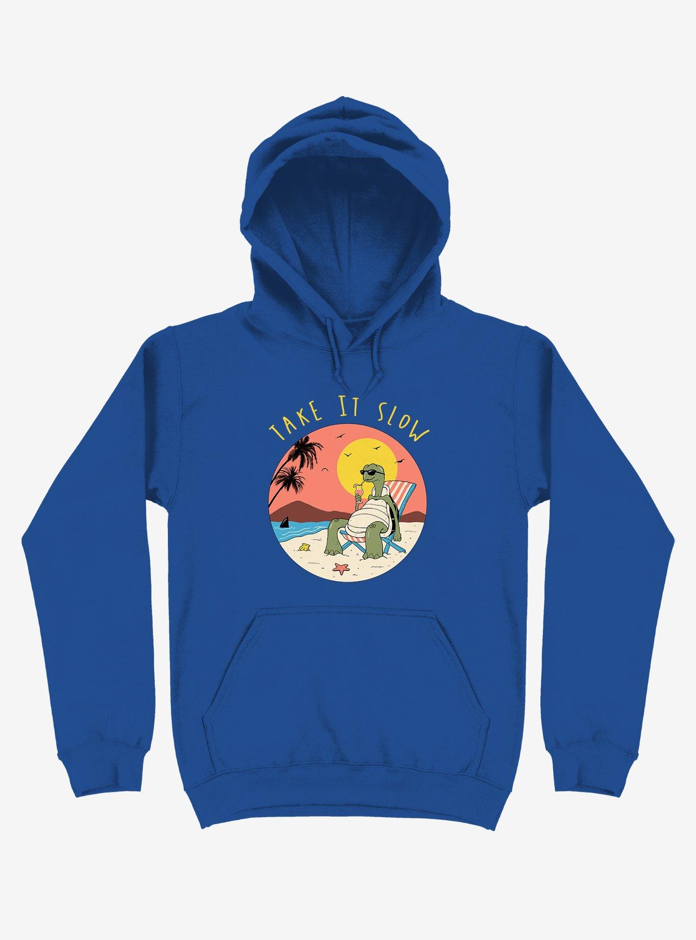 Take It Slow Turtle Beach Royal Blue Hoodie, ROYAL, hi-res