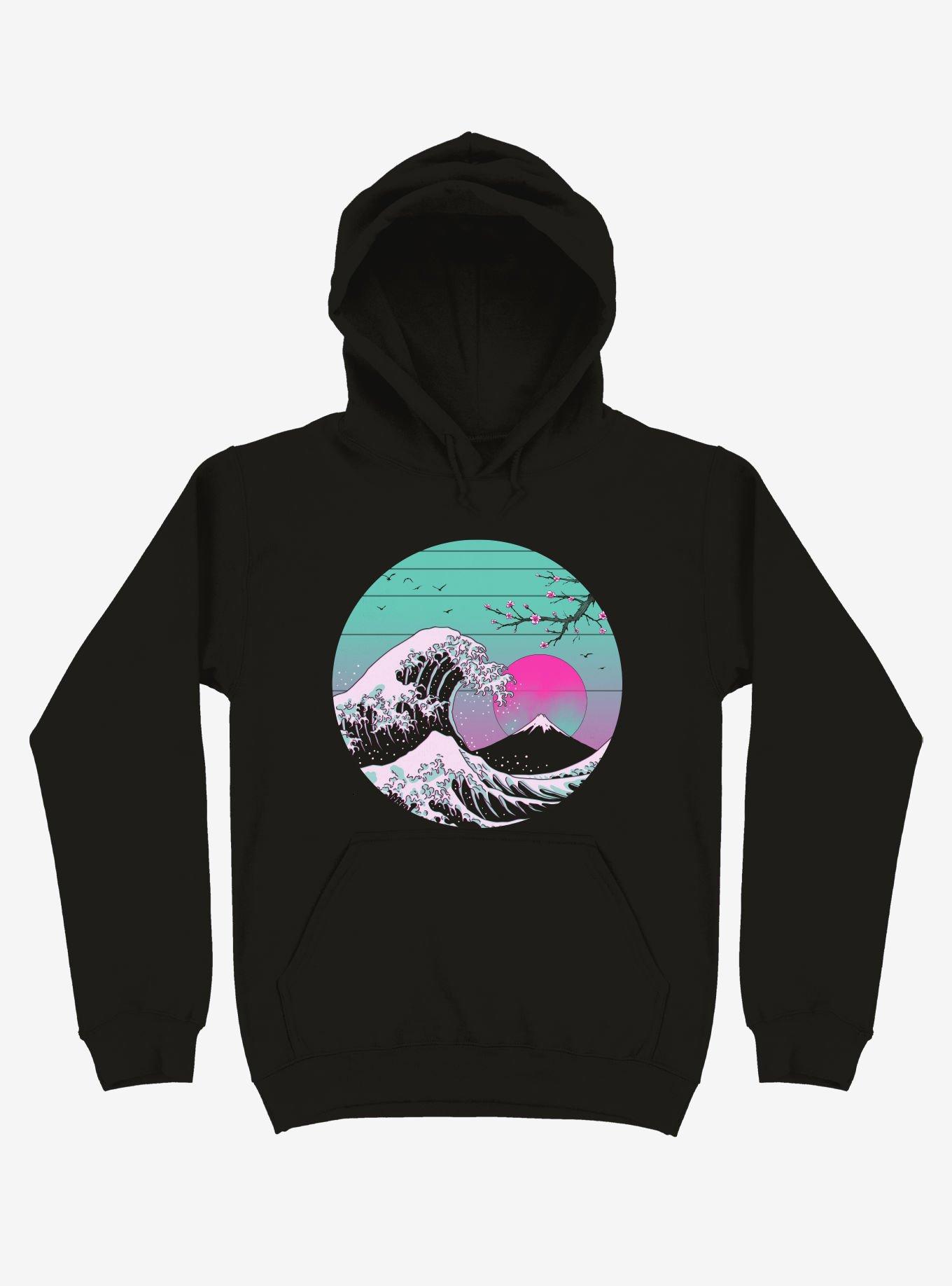 The Great Vapor Aesthetics Black Hoodie, BLACK, hi-res