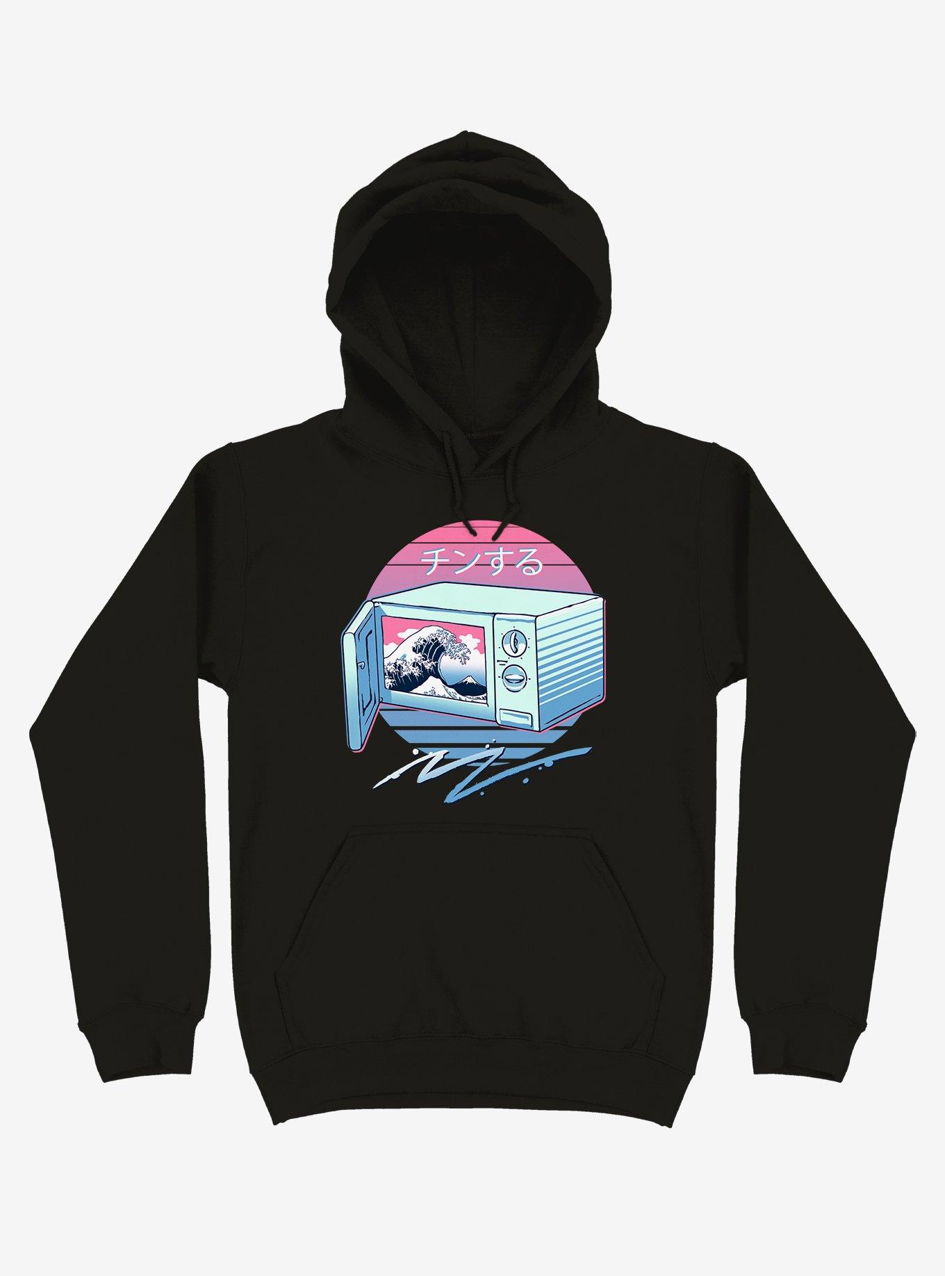 The Micro Wave! Black Hoodie, BLACK, hi-res