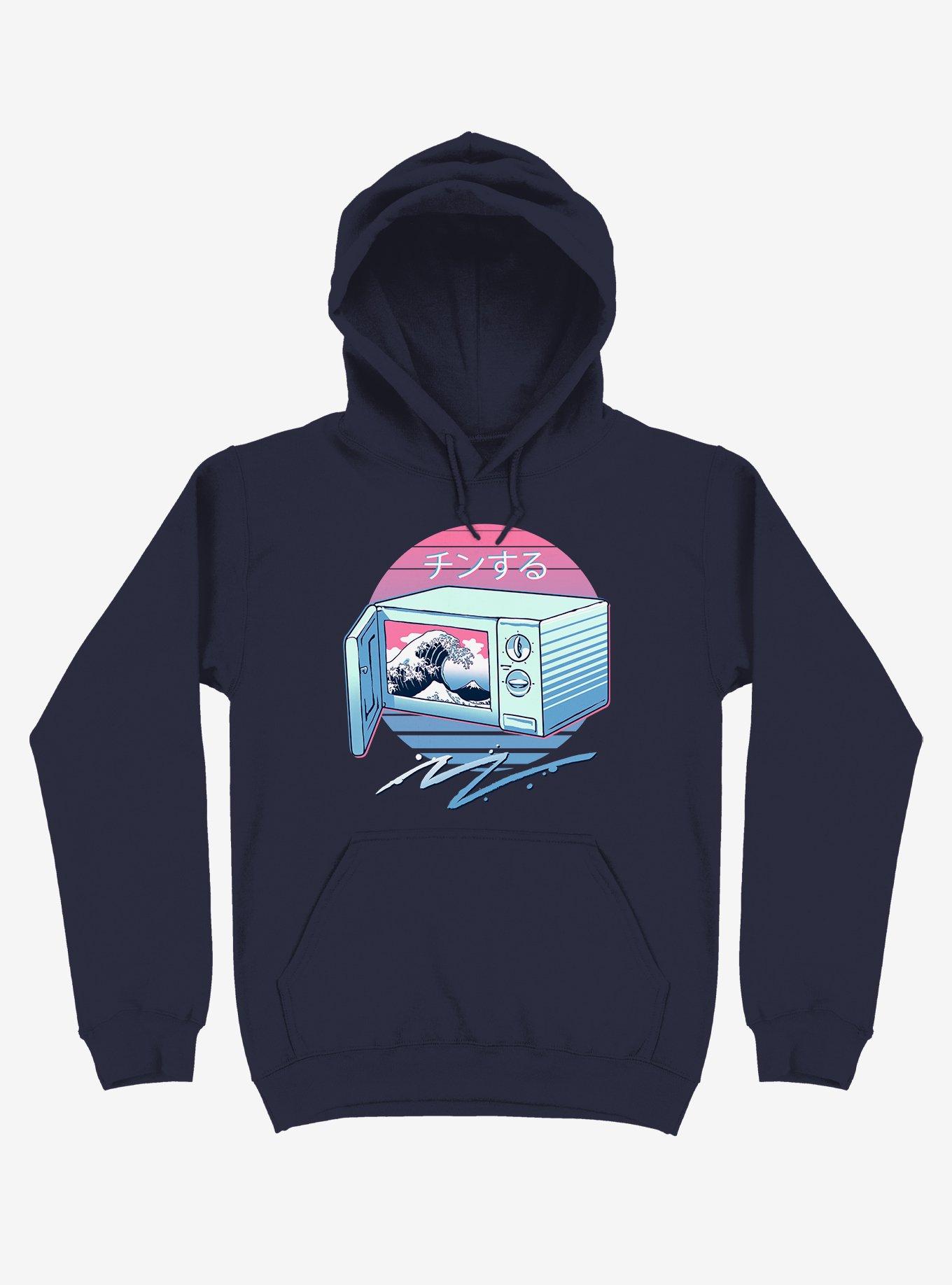 The Micro Wave! Navy Blue Hoodie, NAVY, hi-res