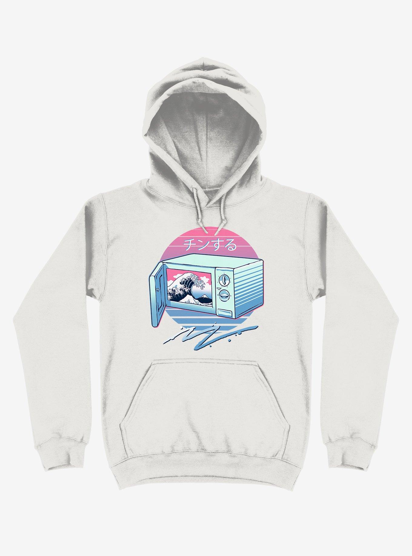The Micro Wave! White Hoodie, WHITE, hi-res