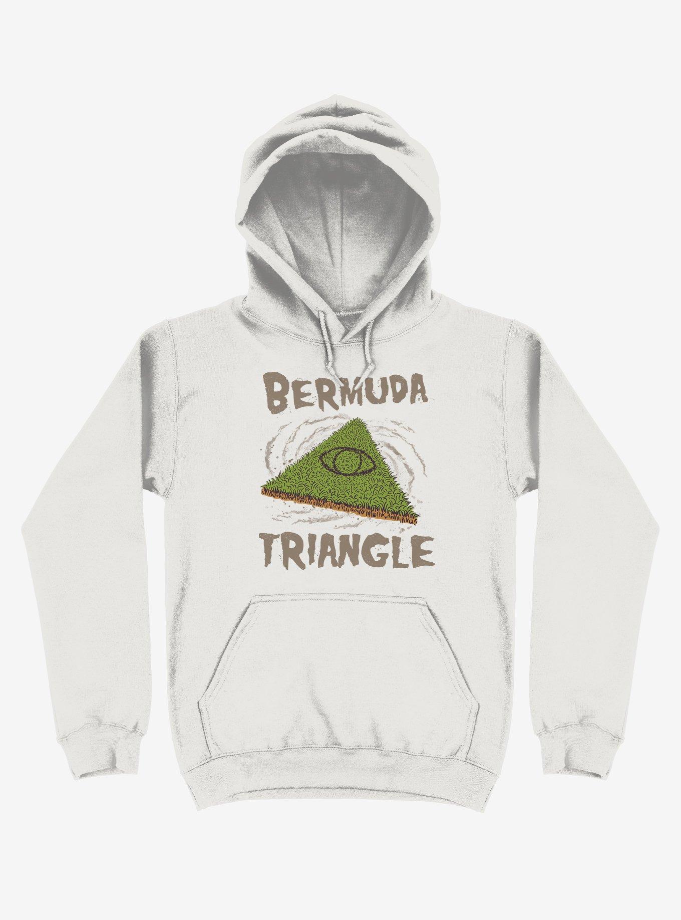 Bermuda Triangle Grass White Hoodie, WHITE, hi-res