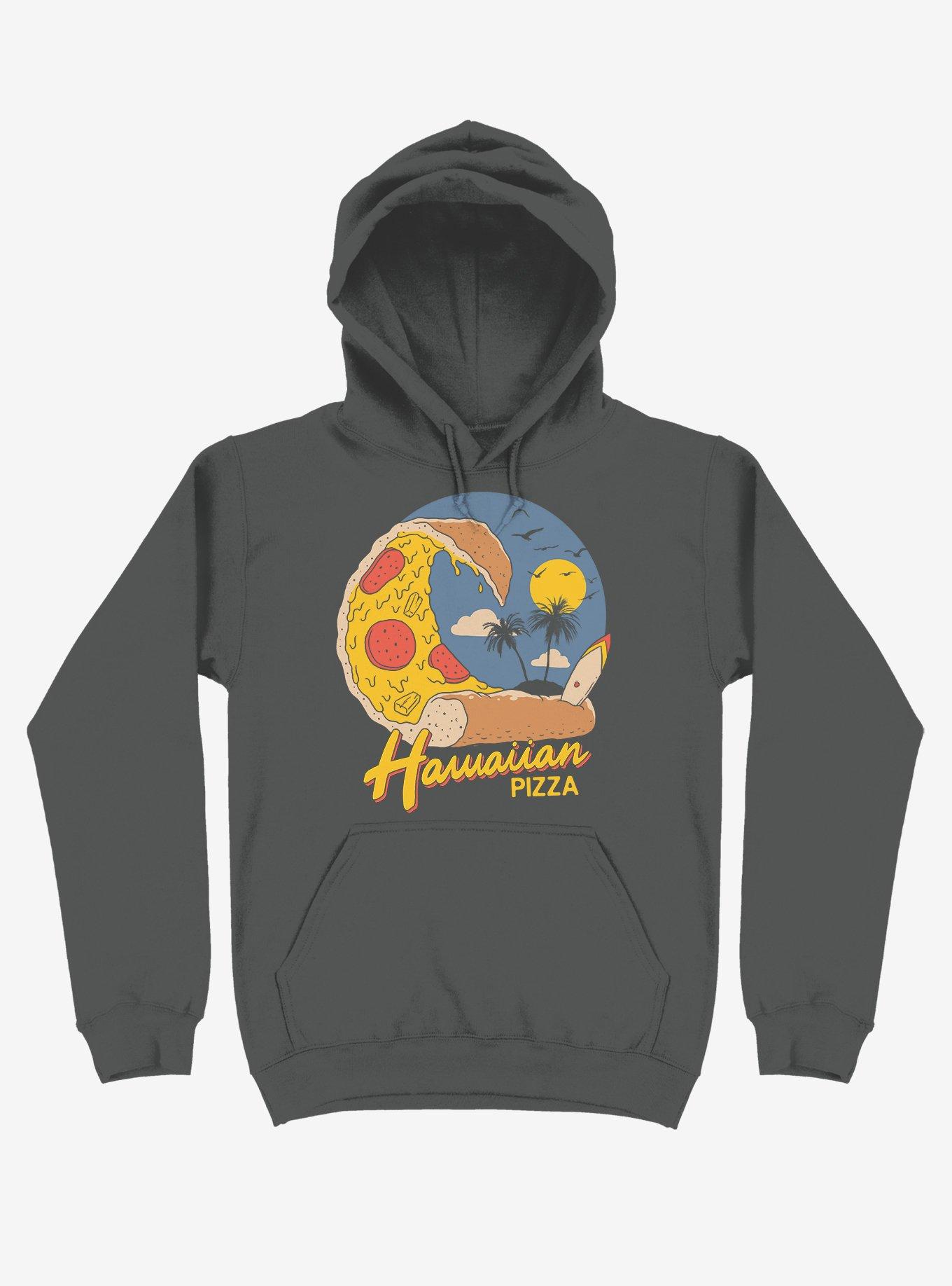 Hawaiian Pizza Asphalt Grey Hoodie, , hi-res