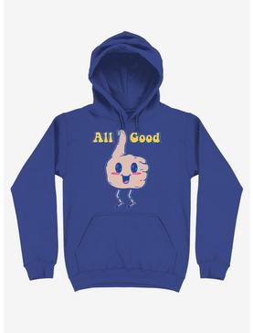 It's All Good Thumbs Up Royal Blue Hoodie, , hi-res