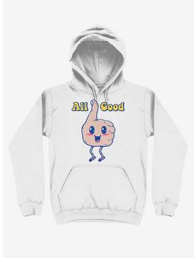 It's All Good Thumbs Up White Hoodie, , hi-res