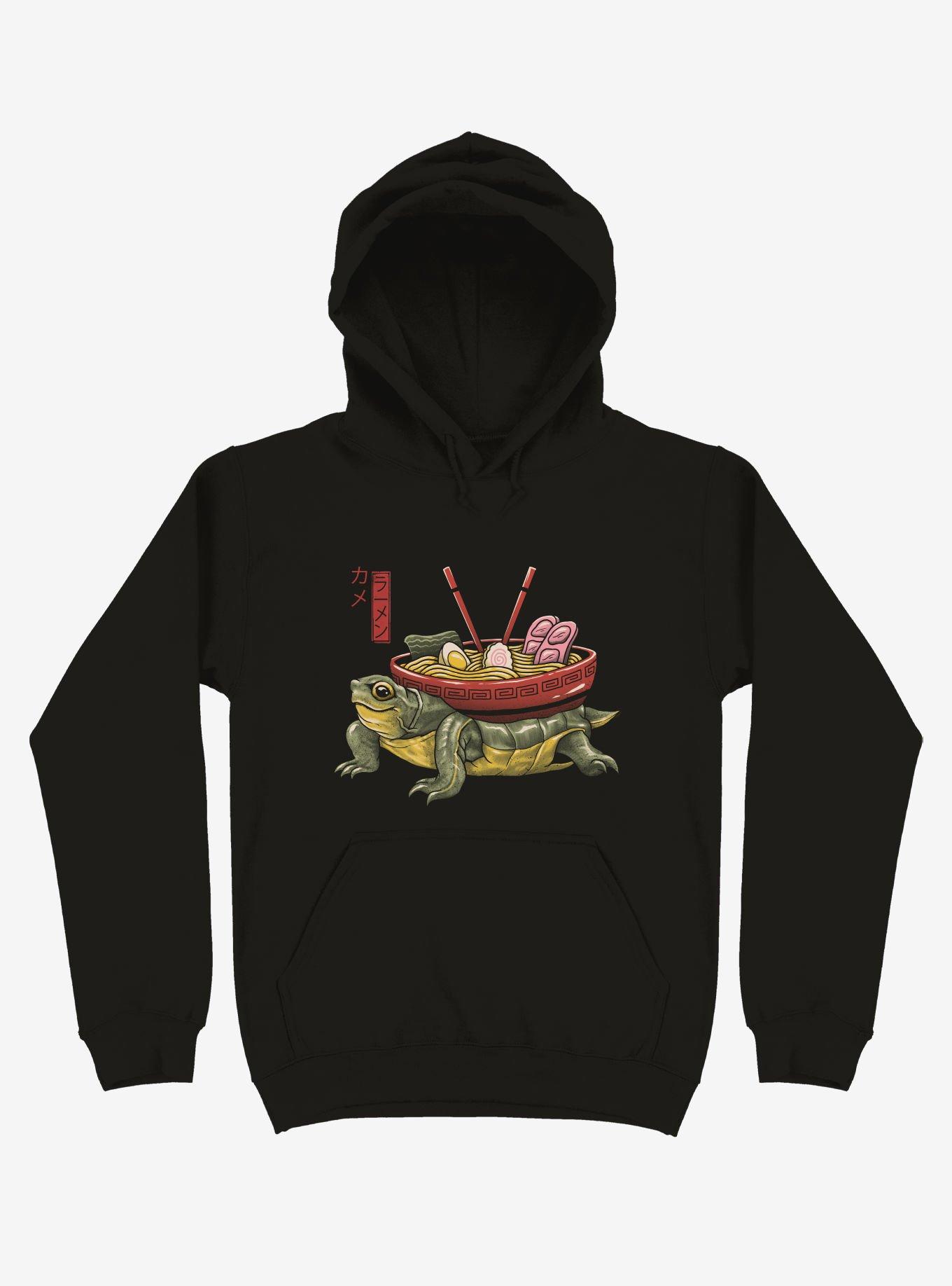 Turtle Kame Ramen Black Hoodie, , hi-res