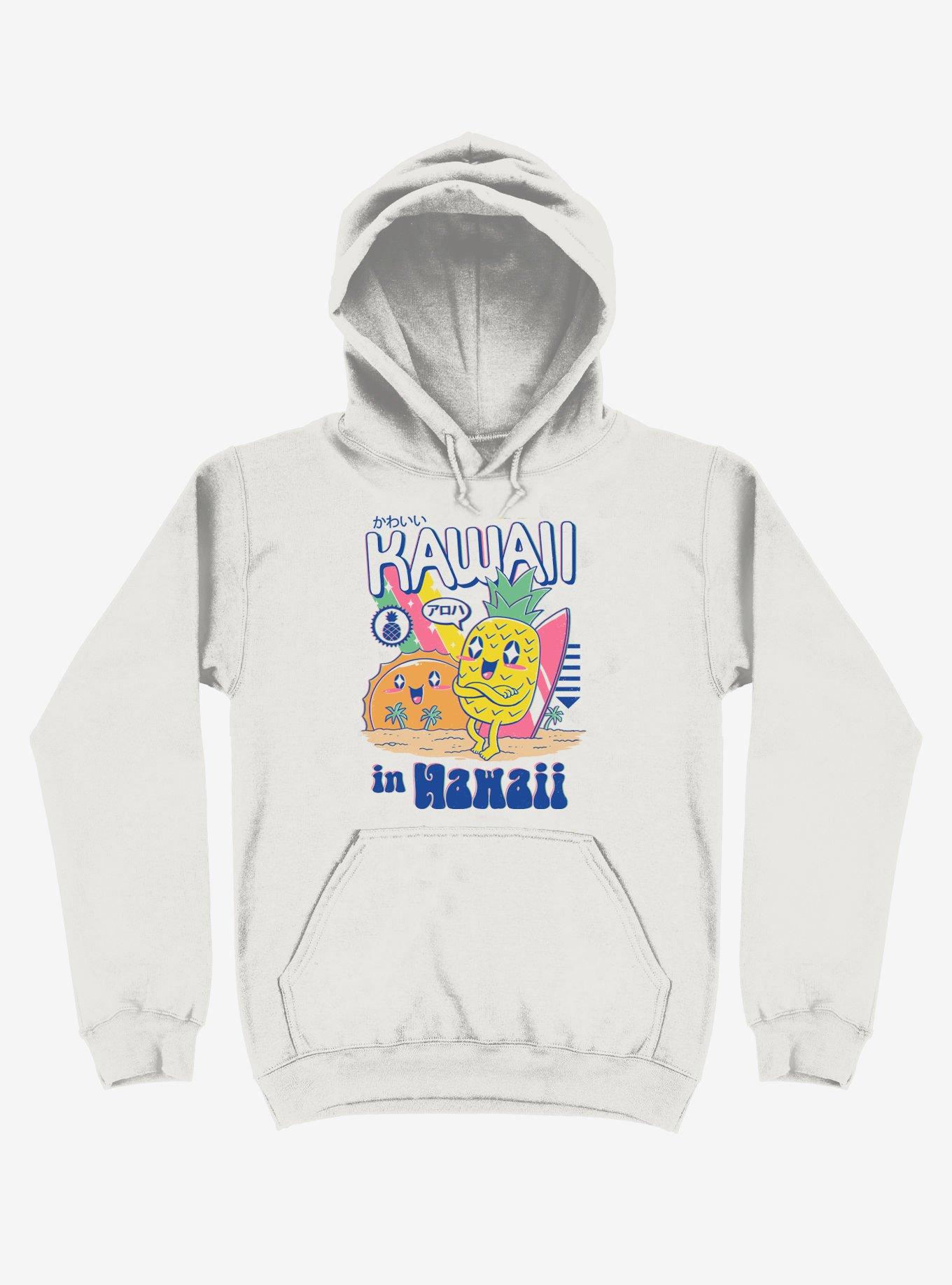 Kawaii In Hawaii White Hoodie, WHITE, hi-res