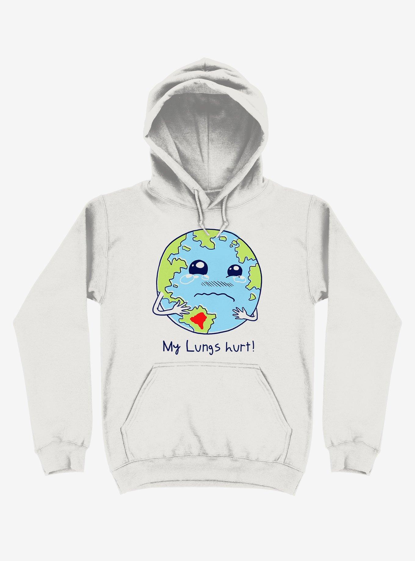 Lungs Of Earth White Hoodie, WHITE, hi-res
