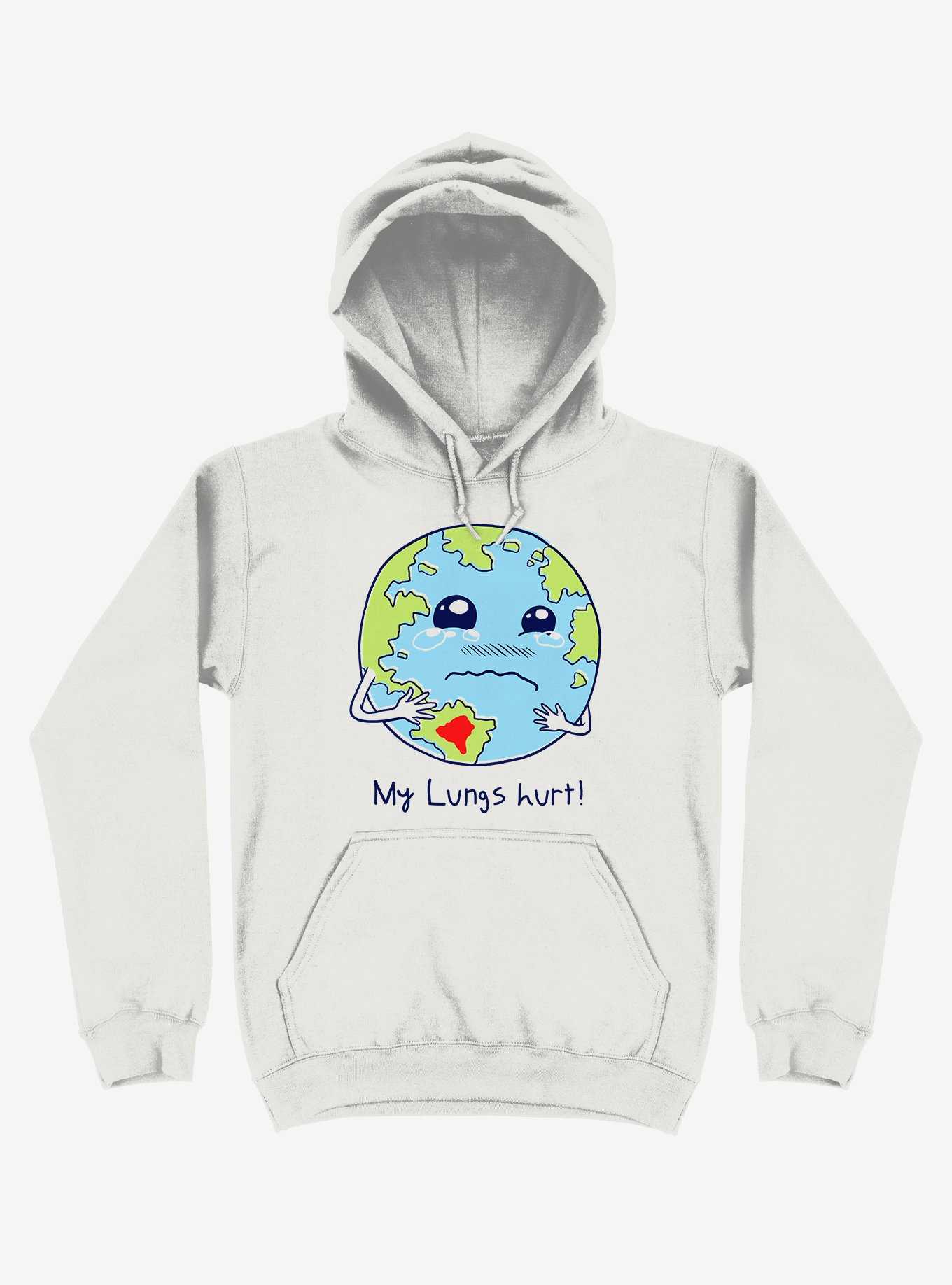 Lungs Of Earth White Hoodie, , hi-res