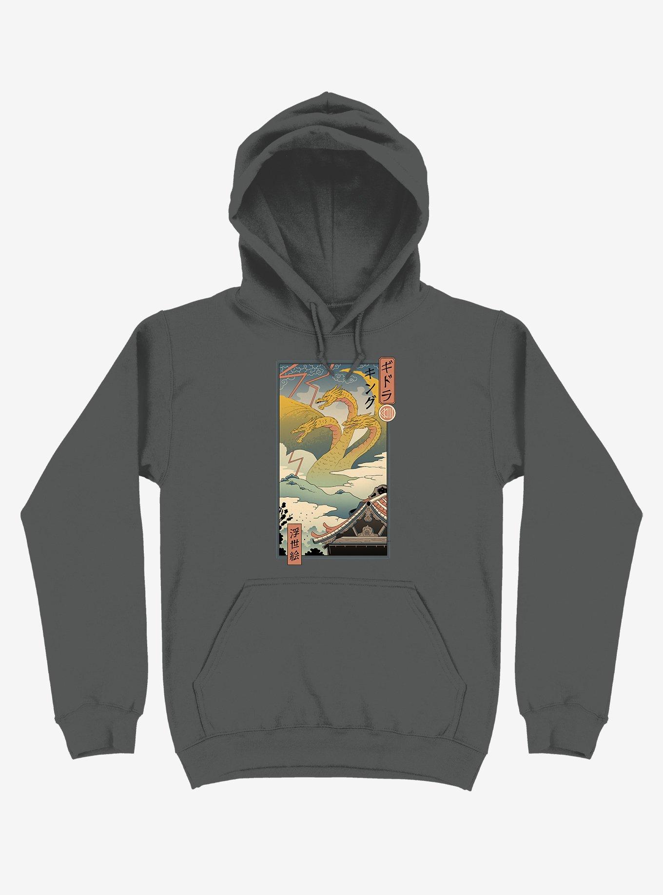 Monster Zero Ukiyo-e Asphalt Grey Hoodie, , hi-res