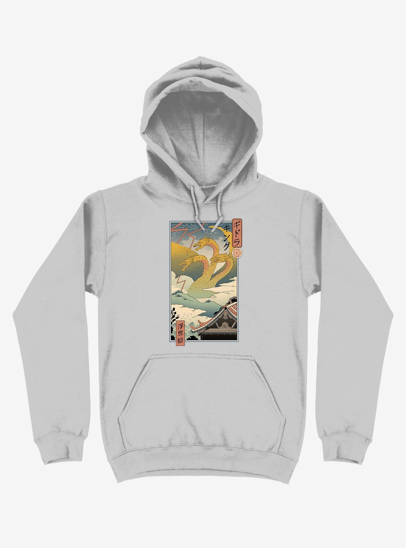 Monster Zero Ukiyo-e Silver Hoodie, SILVER, hi-res